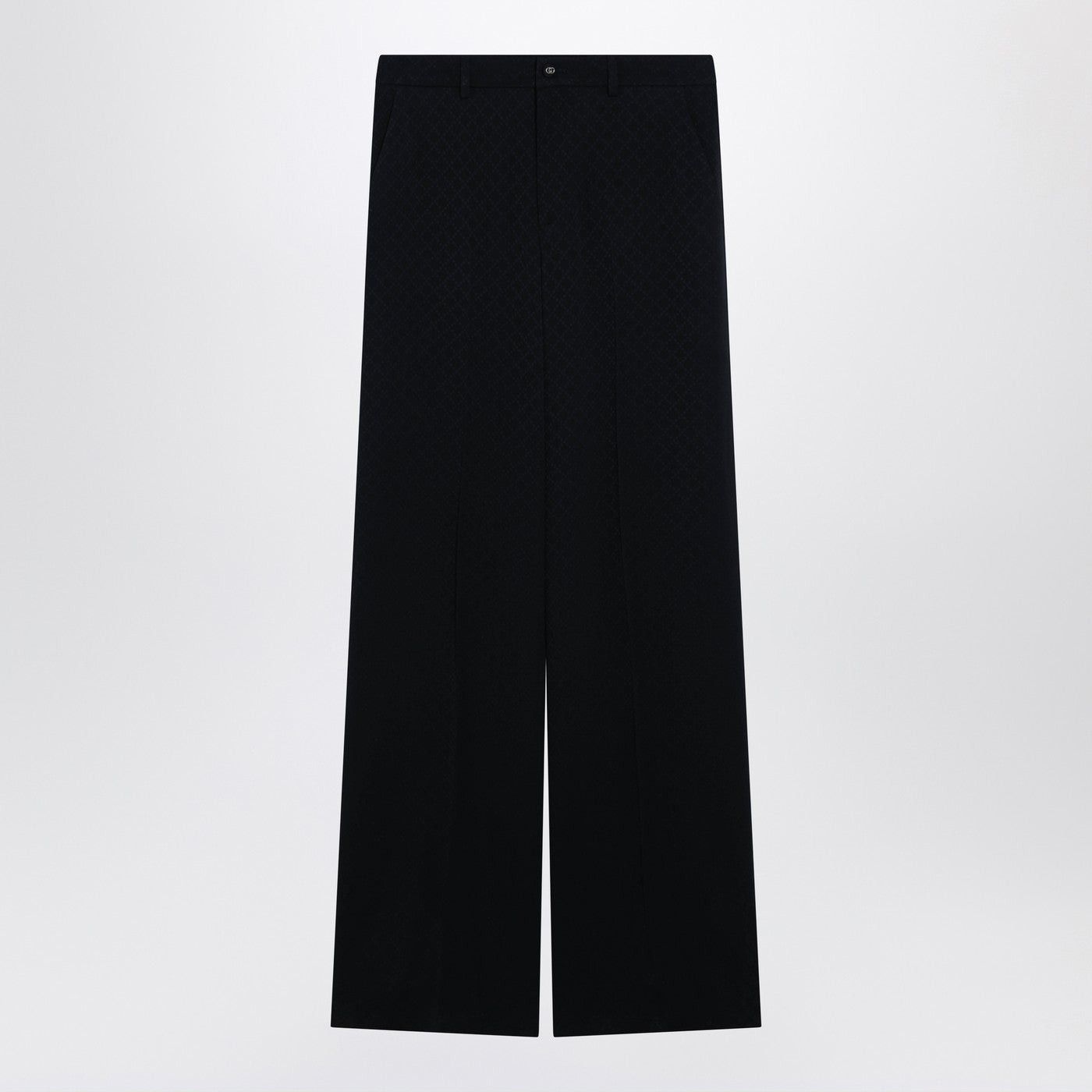 Gucci Gucci Blue Jacquard Silk-Blend Trousers Size 30" / US 8 / IT 44 - 1 Thumbnail