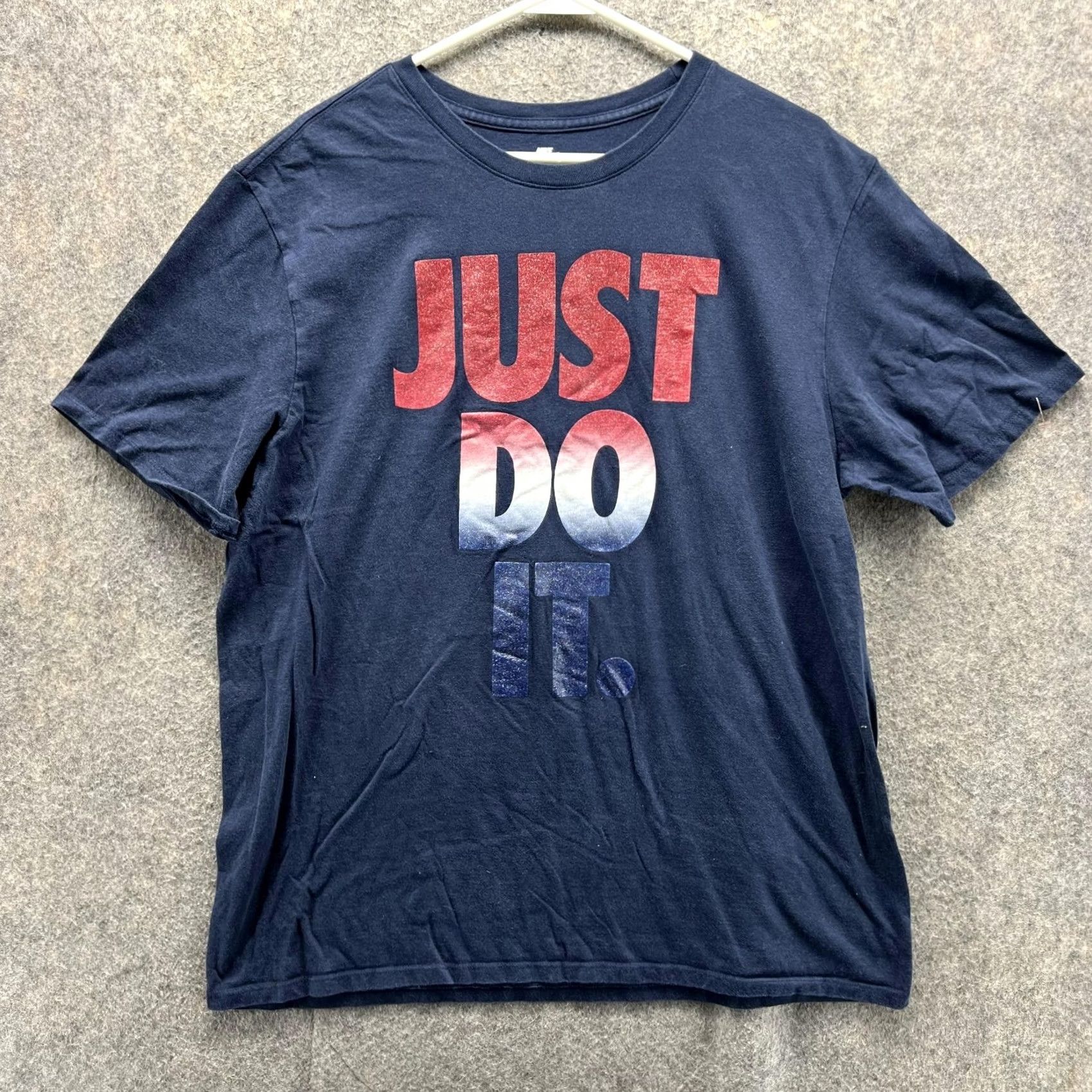 Nike Nike Shirt Men XL Blue Dri-Fit Crewneck Just Do It Vtg Nike Dri-Fit Logo All Seasons Sportswear Men XL Blue Size US XL / EU 56 / 4 - 2 Thumbnail