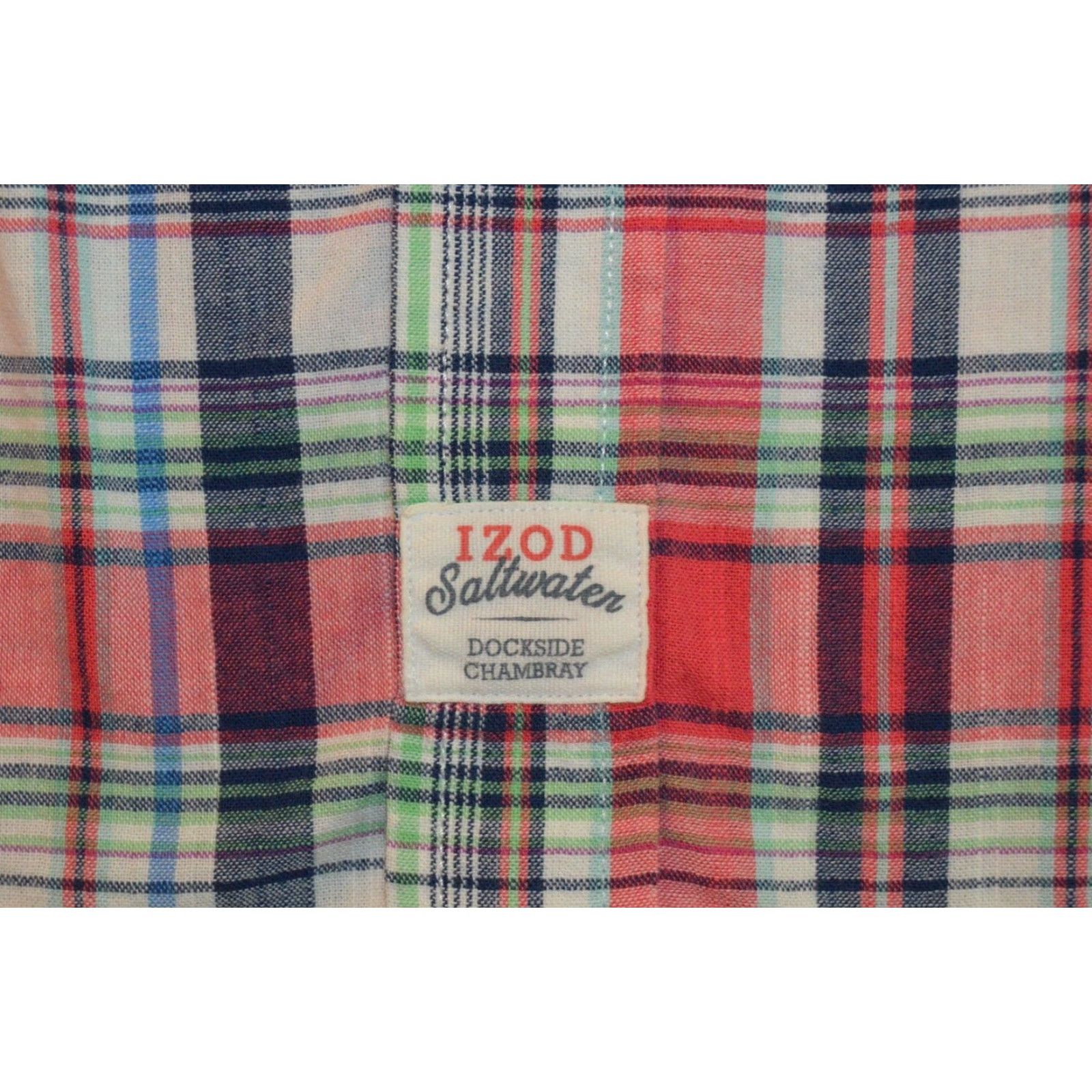 Izod IZOD Saltwater Shirt Mens XL Multicolor Dockside Chambray Comfort Relax Classic Shirt Size US XL / EU 56 / 4 - 5 Thumbnail
