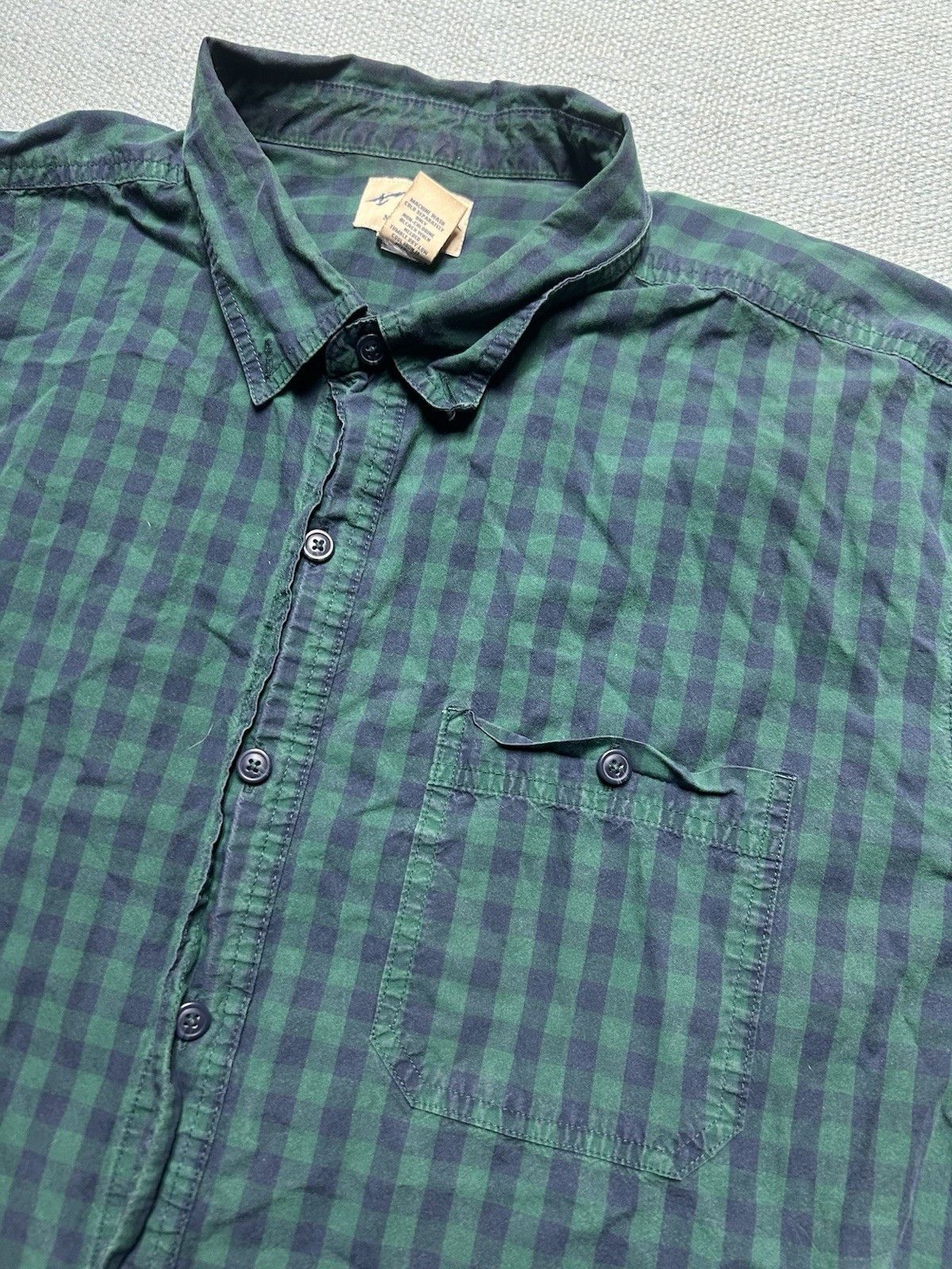 Vintage Blue mountain button shirt plaid cotton lightweight XXL Size US XXL / EU 58 / 5 - 3 Thumbnail