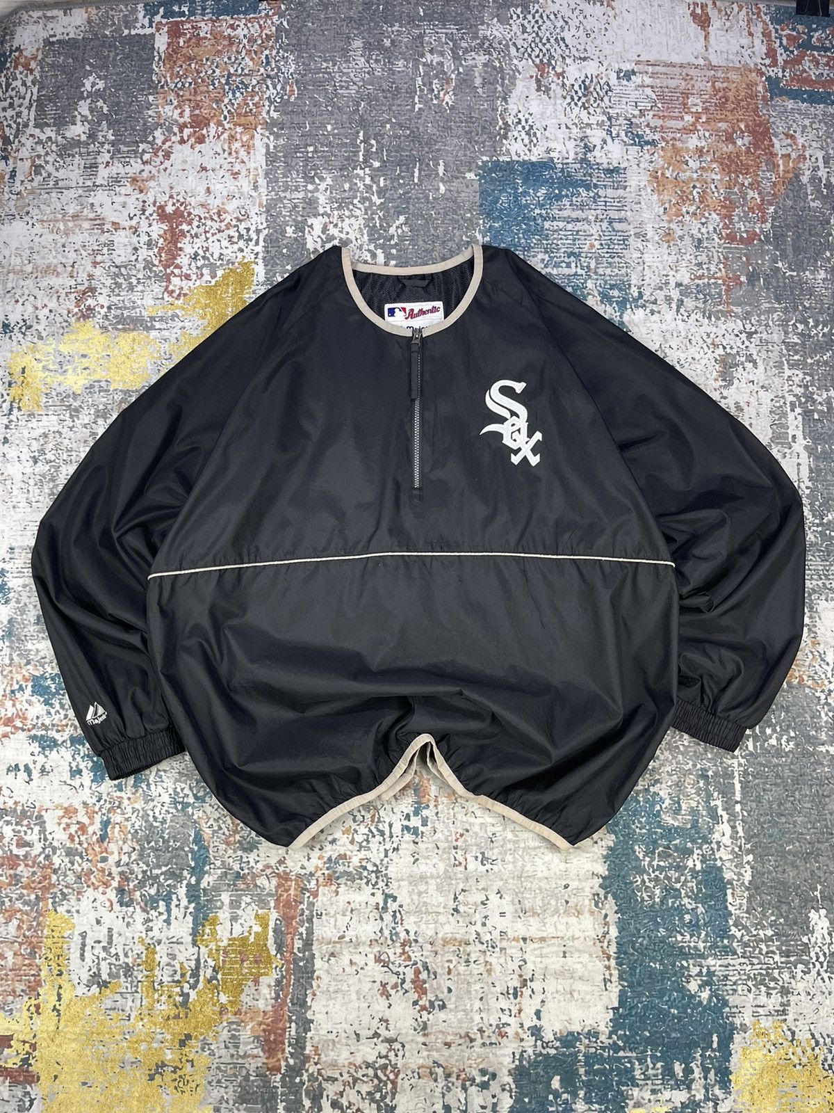 Vintage Chicago White Sox Pull Over Stadium Jacket
