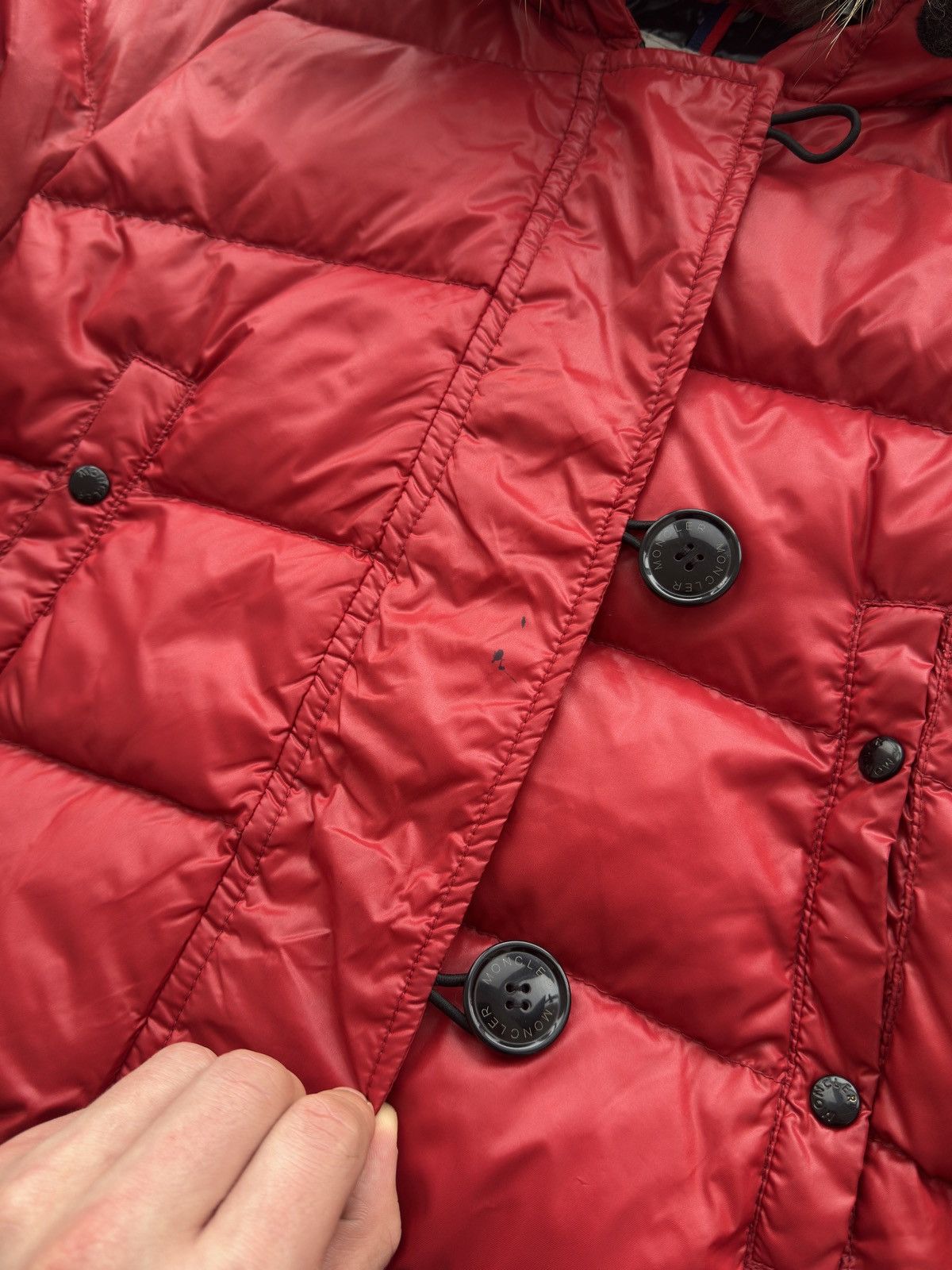 Moncler Moncler Alpin Fur down jacket red woman size 1 Size S / US 4 / IT 40 - 7 Thumbnail