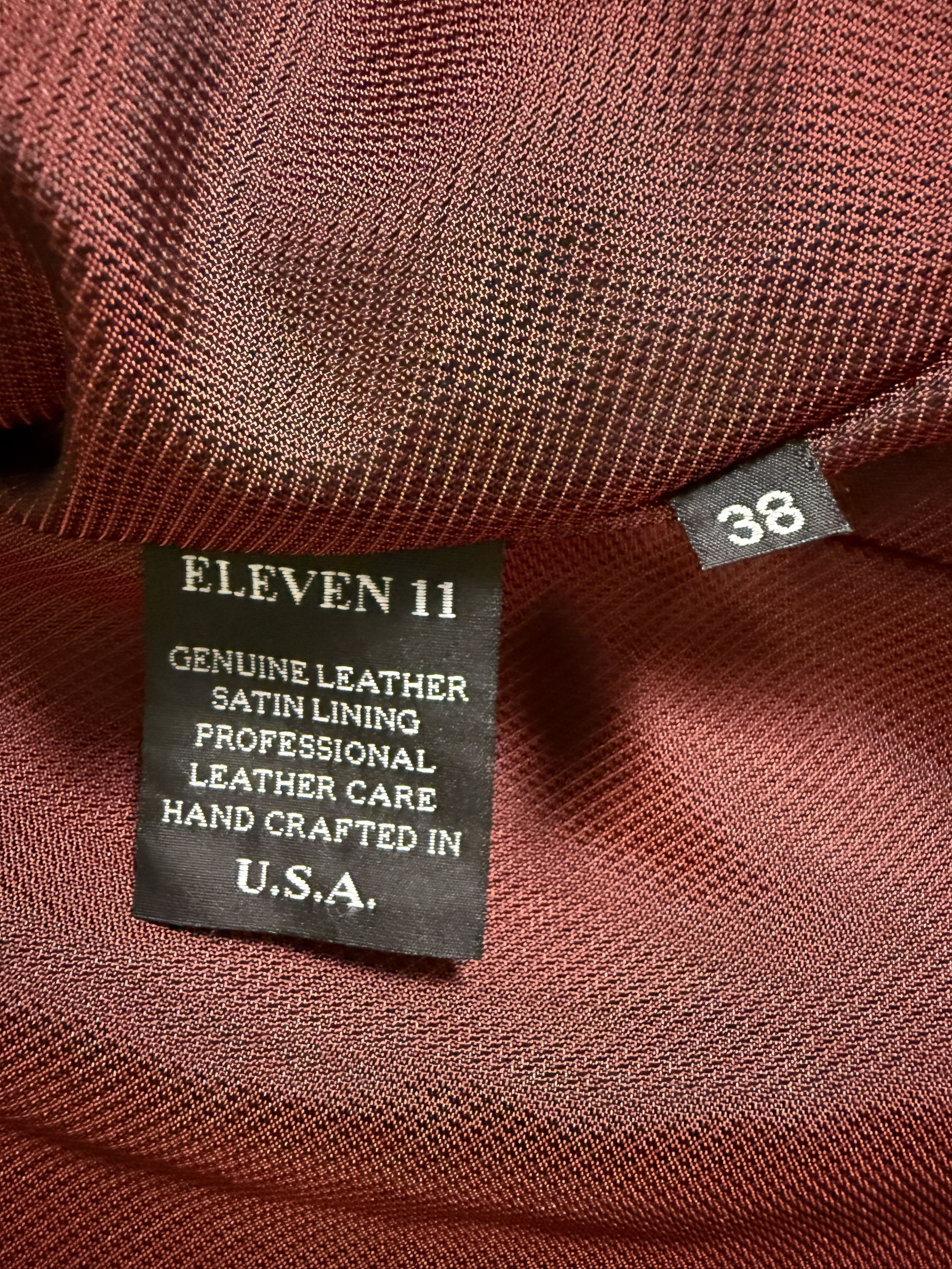 11.11 / eleven eleven Eleven 11 Silver Button Inlay Pattern Crinkle Leather Blazer Size US M / EU 48-50 / 2 - 4 Thumbnail