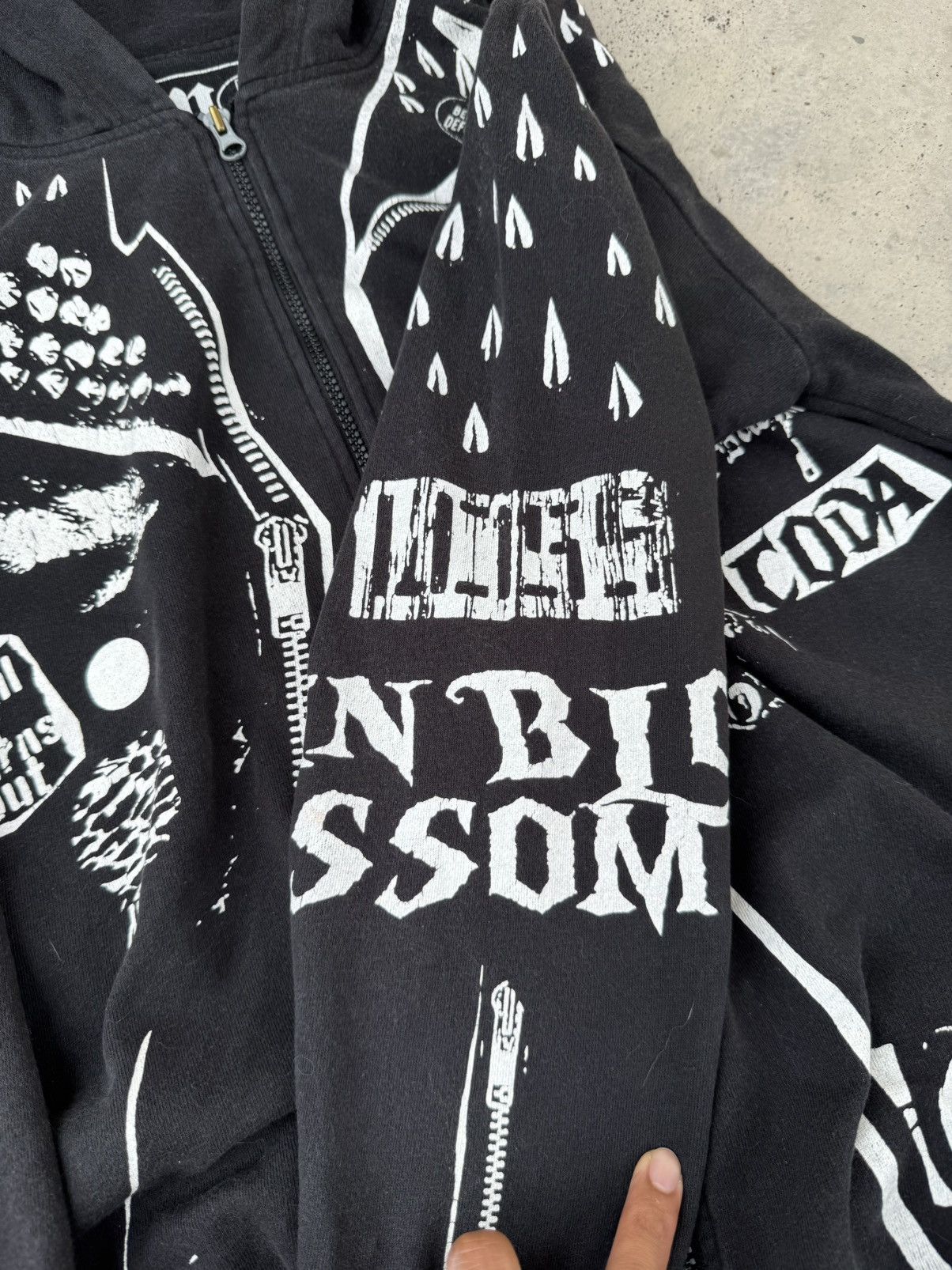If Six Was Nine × Japanese Brand Anarchy Punk by BlackMoral Opium Grunge Zip Up Hoodie Size US XL / EU 56 / 4 - 6 Thumbnail