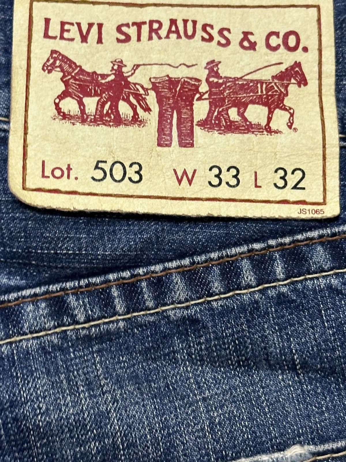 Levi's Vintage 90 Levis 503 Blue Faded Wash Distress Baggy Jeans Size US 34 / EU 50 - 9 Thumbnail