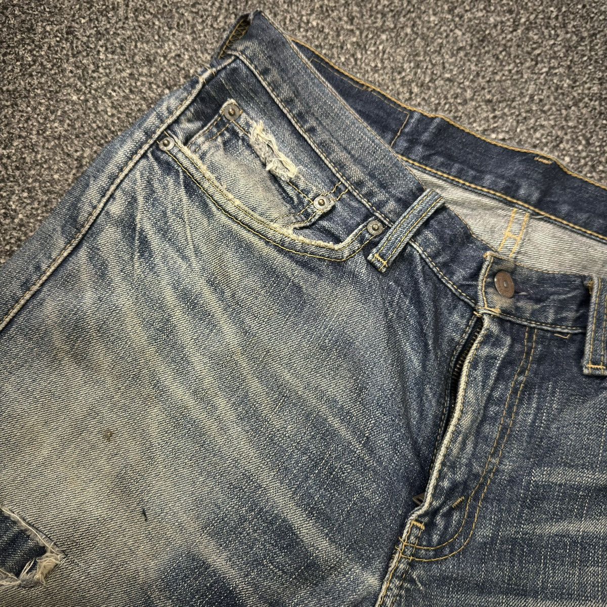 Engineered Garments × Levi's Vintage 2006 y2k Levis 505 Distressed Denim Jeans W32 Size US 32 / EU 48 - 13 Thumbnail