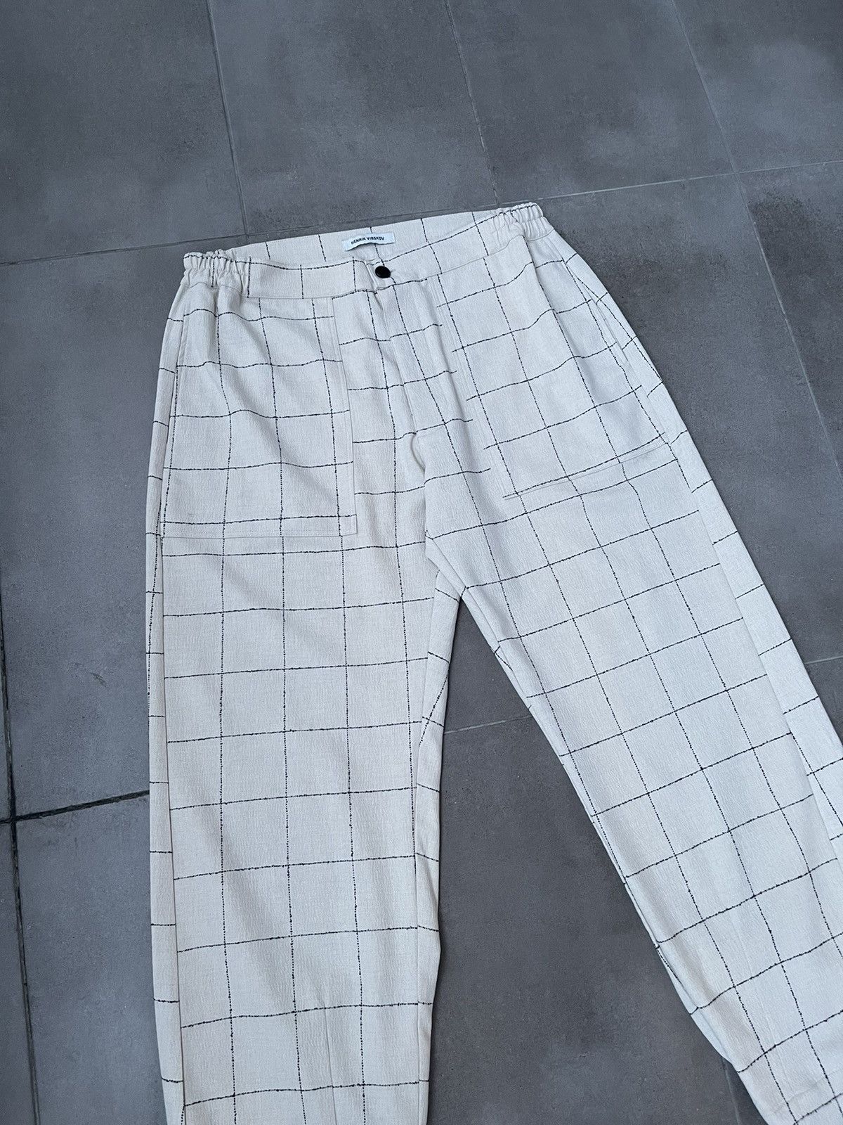 Henrik Vibskov !DS! SS22 Henrik Vibskov Mads Beige Black Casual Pants Size US 34 / EU 50 - 9 Thumbnail