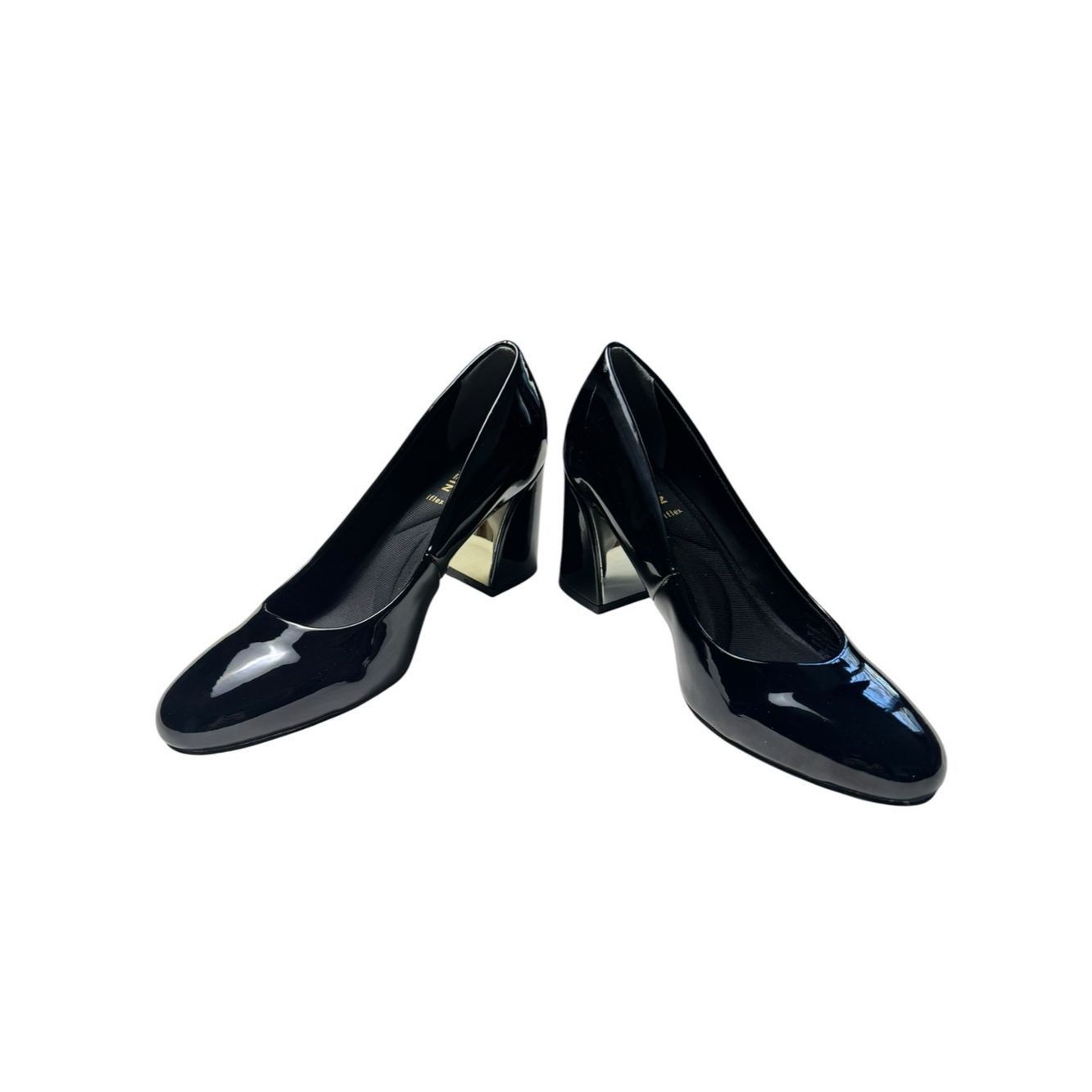 Anne Klein NWT New Anne Klein Graham Block Heeled Black Patent Pump Sh Size US 7 / IT 37 - 3 Thumbnail