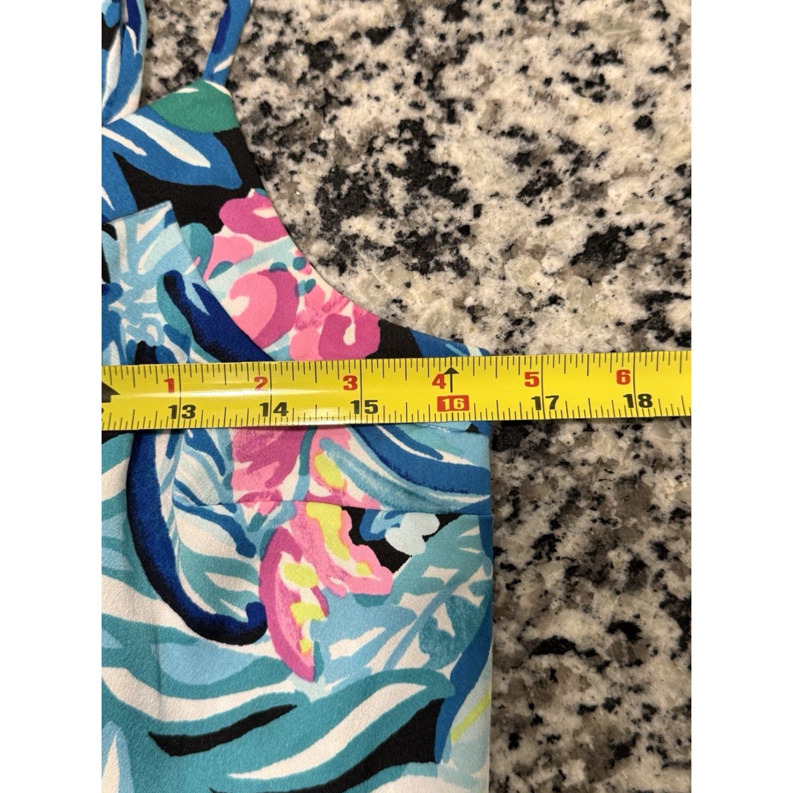 Lilly Pulitzer Lilly Pulitzer Margaery Cami Maldives Green Hype It Up Tank Women S Multicolor V-Neck Sleeveless SS Size S / US 4 / IT 40 - 4 Thumbnail