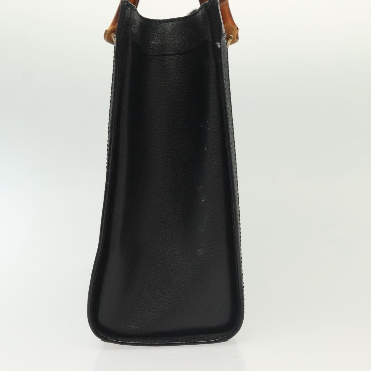 Gucci GUCCI Bamboo Hand Bag Leather Black Gold 002 2122 002 2122 Size ONE SIZE - 4 Thumbnail