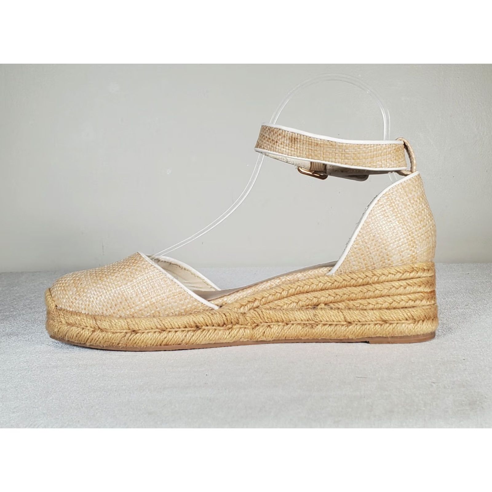 Jack Rogers VINTAGE Jack Rogers Palmer Espadrille Sandals Closed Toe Natural Women’s 9 M NFTW? Size US 9 / IT 39 - 3 Thumbnail