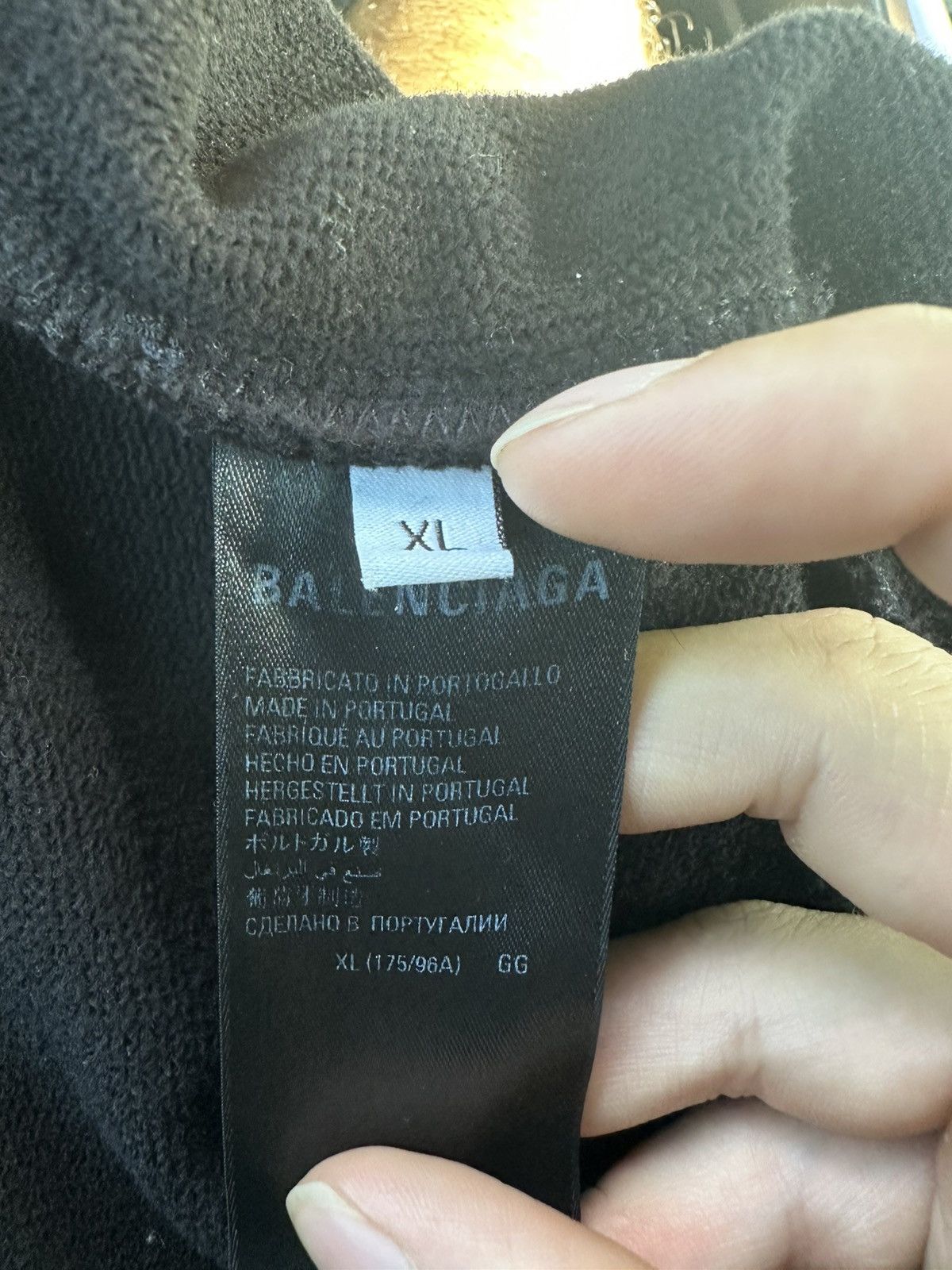 Balenciaga Balenciaga tab worn zip up hoodie Size US XL / EU 56 / 4 - 4 Thumbnail