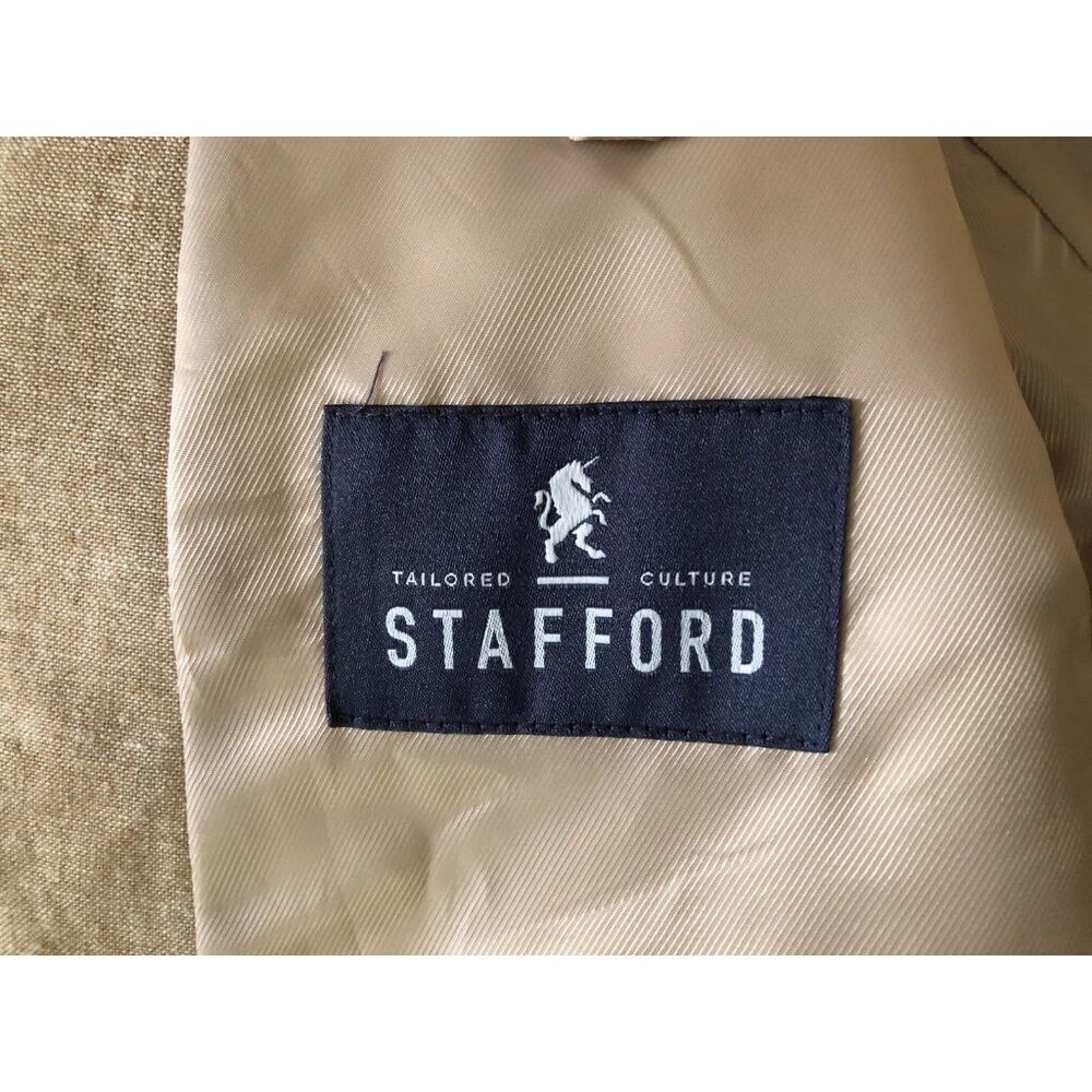 Stafford Stafford men's 55%linen 45%cotton sport coat blazer 52R Size 52R - 5 Thumbnail