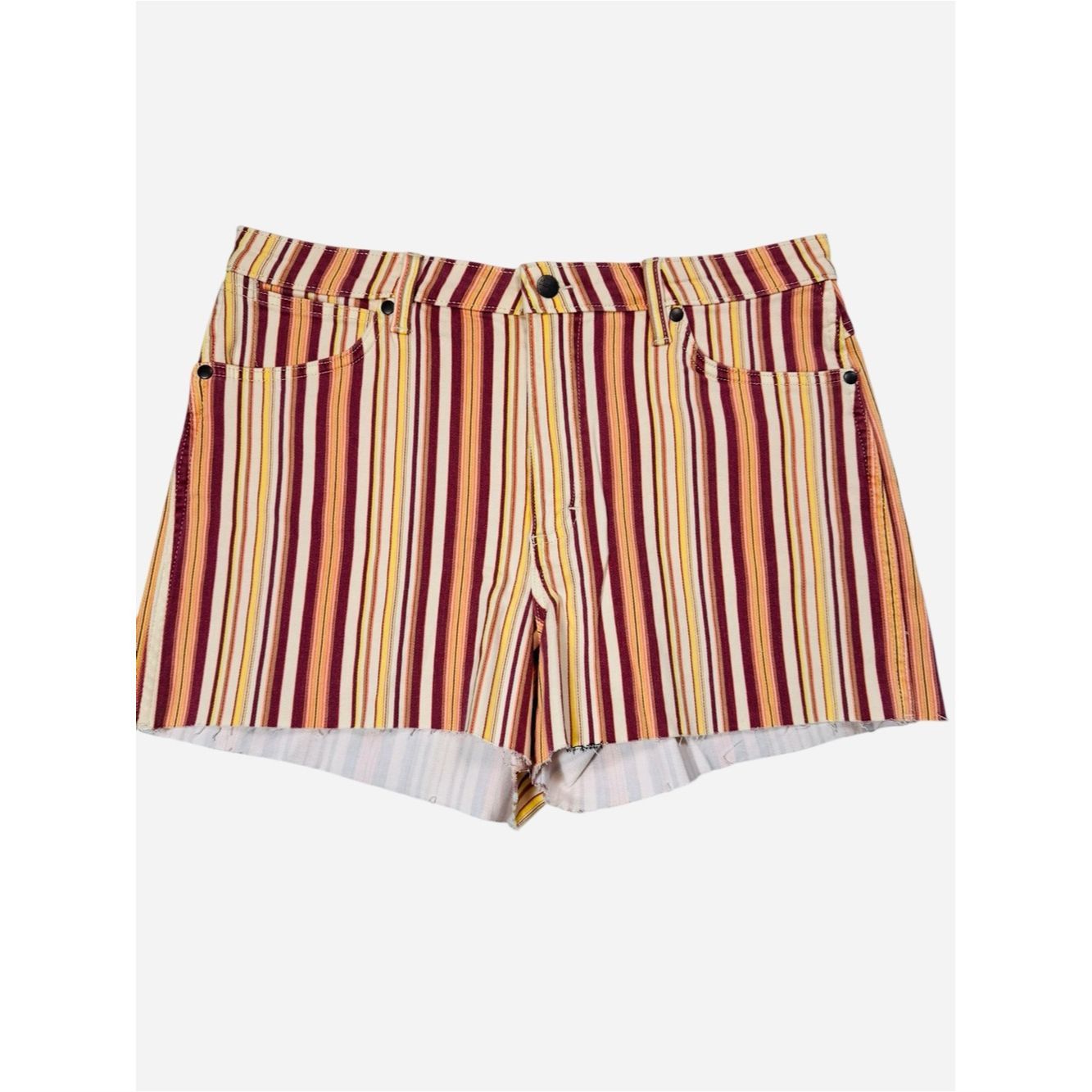 Wrangler NWt New Wrangler Retro High Rise Striped Cowboy Shorts In N Size 33" - 3 Thumbnail