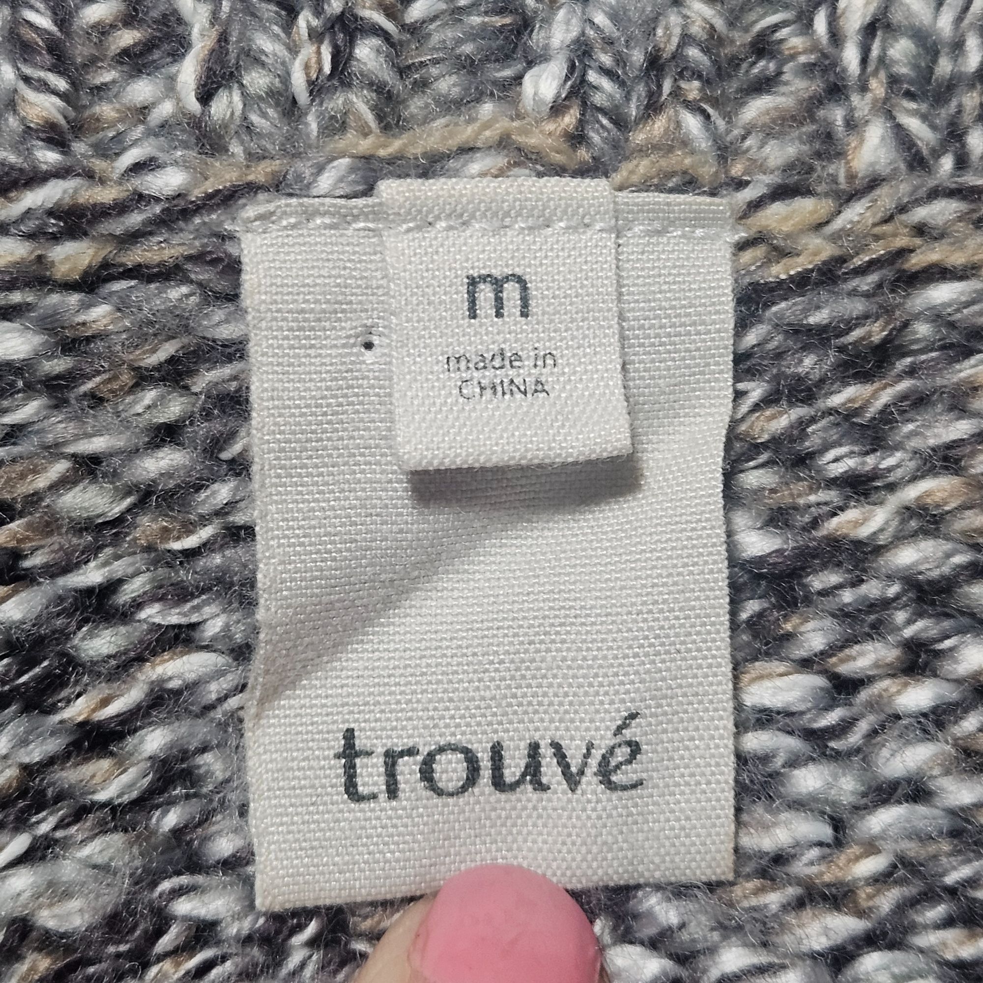 Other Trouvé Women’s Cropped Sweater Gray Zip M Minimalist Size M / US 6-8 / IT 42-44 - 3 Thumbnail