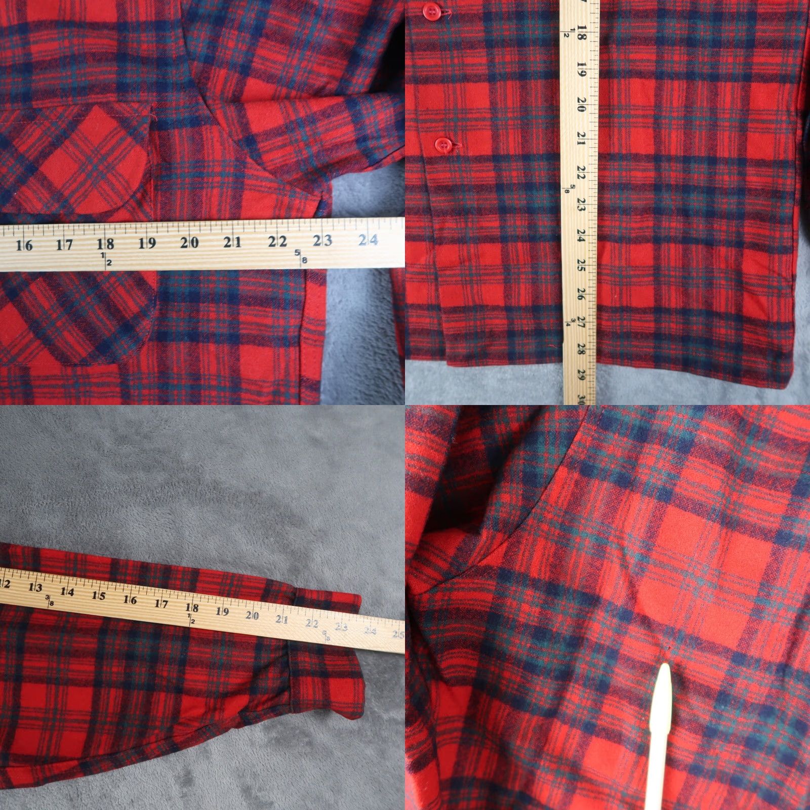 Pendleton VINTAGE Pendleton Board Shirt Shirt Mens L Red Wool Flap Pockets Loop Collar 90s Retro USA Button-Up Size US L / EU 52-54 / 3 - 8 Thumbnail