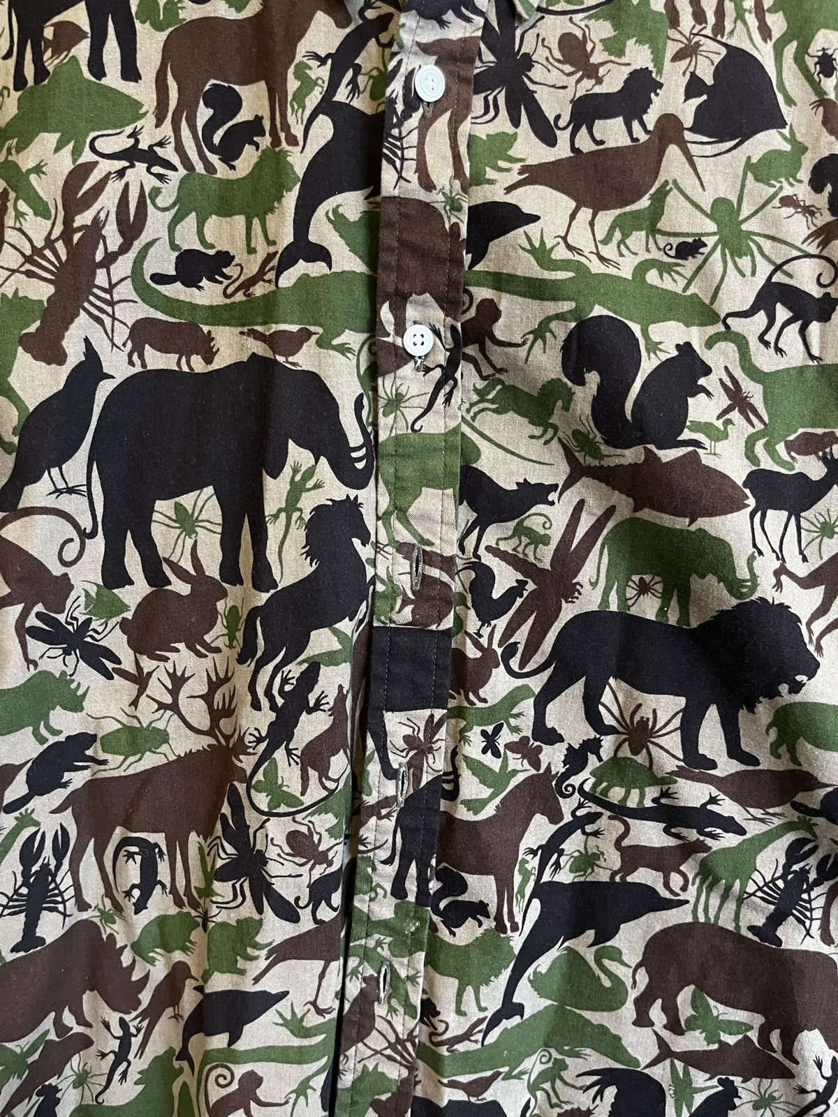 8.15 August Fifteenth × Vintage 8.15 Animal Camo button down short sleeve medium Size US M / EU 48-50 / 2 - 2 Thumbnail