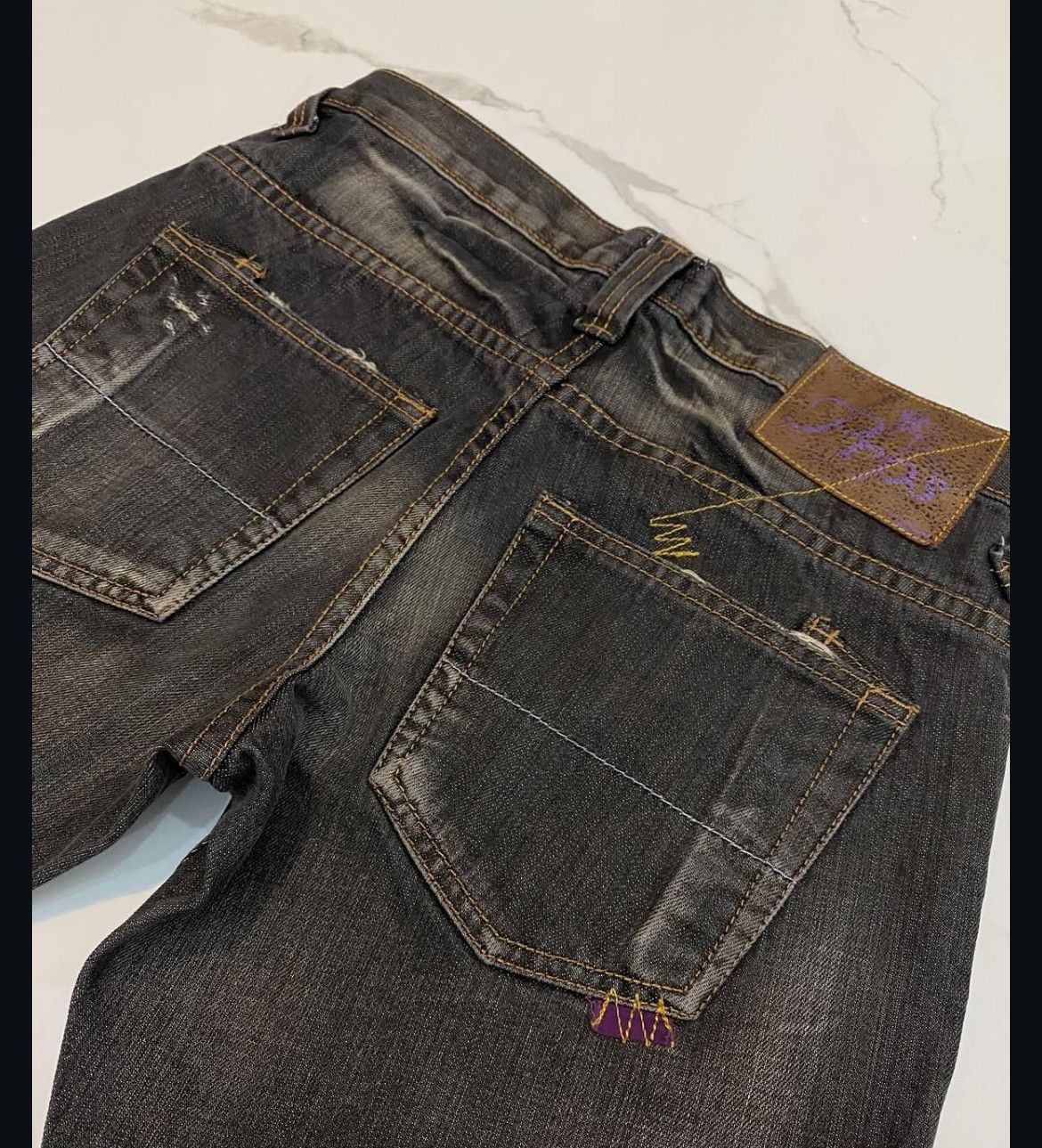 If Six Was Nine 2000s PRPS Button Fly Distressed Ripped Jeans Pants y2k Lgb Size US 31 - 3 Thumbnail
