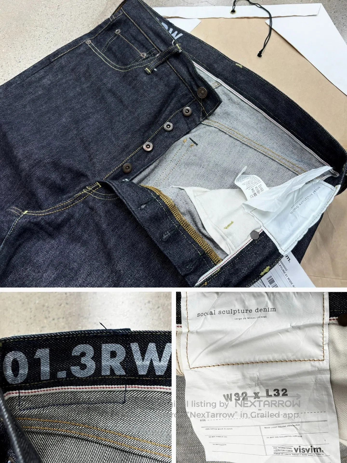 Visvim Visvim 25ss Sculpture 01 Wide Raw Denim. Size US 30 / EU 46 - 5 Thumbnail