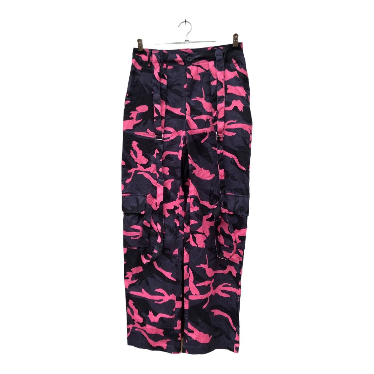 Japanese Brand Drawstring Work Pants Cargo Camouflage Pink Digi Size US 29 - 2 Thumbnail
