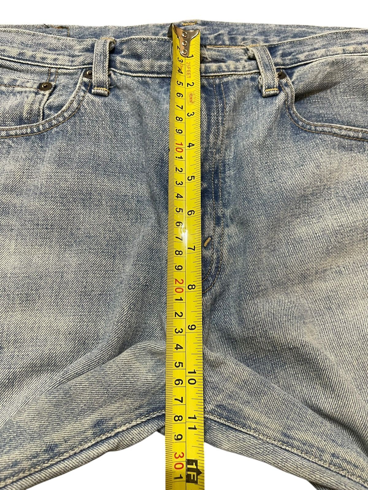 Levi's Vintage Y2K Levis 503 Blue Faded Wash Distress Loose Jeans Size US 32 / EU 48 - 15 Thumbnail