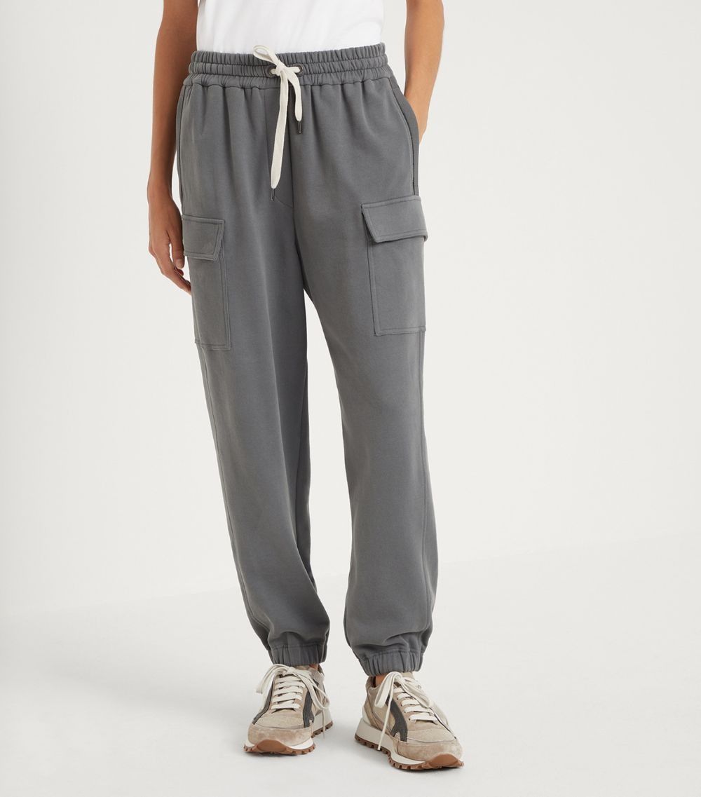 Brunello Cucinelli o1la1rc1a0425 Lady Sport Pants in Grey Size 26" / US 2 / IT 38 - 2 Thumbnail