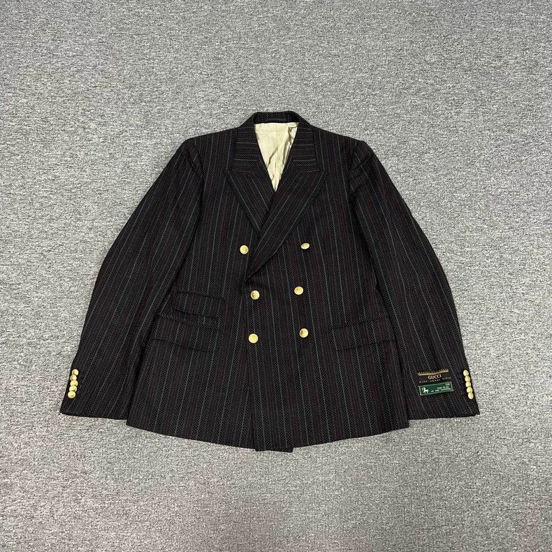 Gucci gucci striped double-breasted blazer-dmc Size US L / EU 52-54 / 3 - 1 Thumbnail