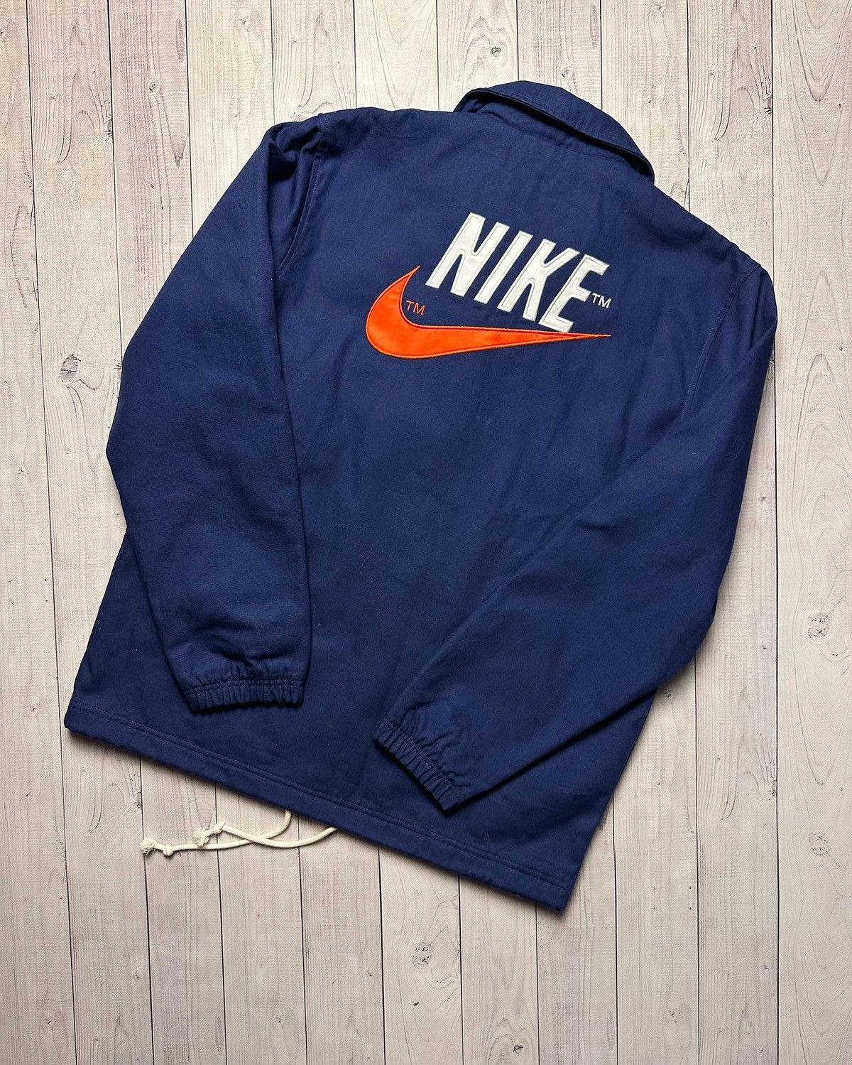 Vintage Vintage Nike jacket coach big logo size M,L Size US M / EU 48-50 / 2 - 2 Thumbnail