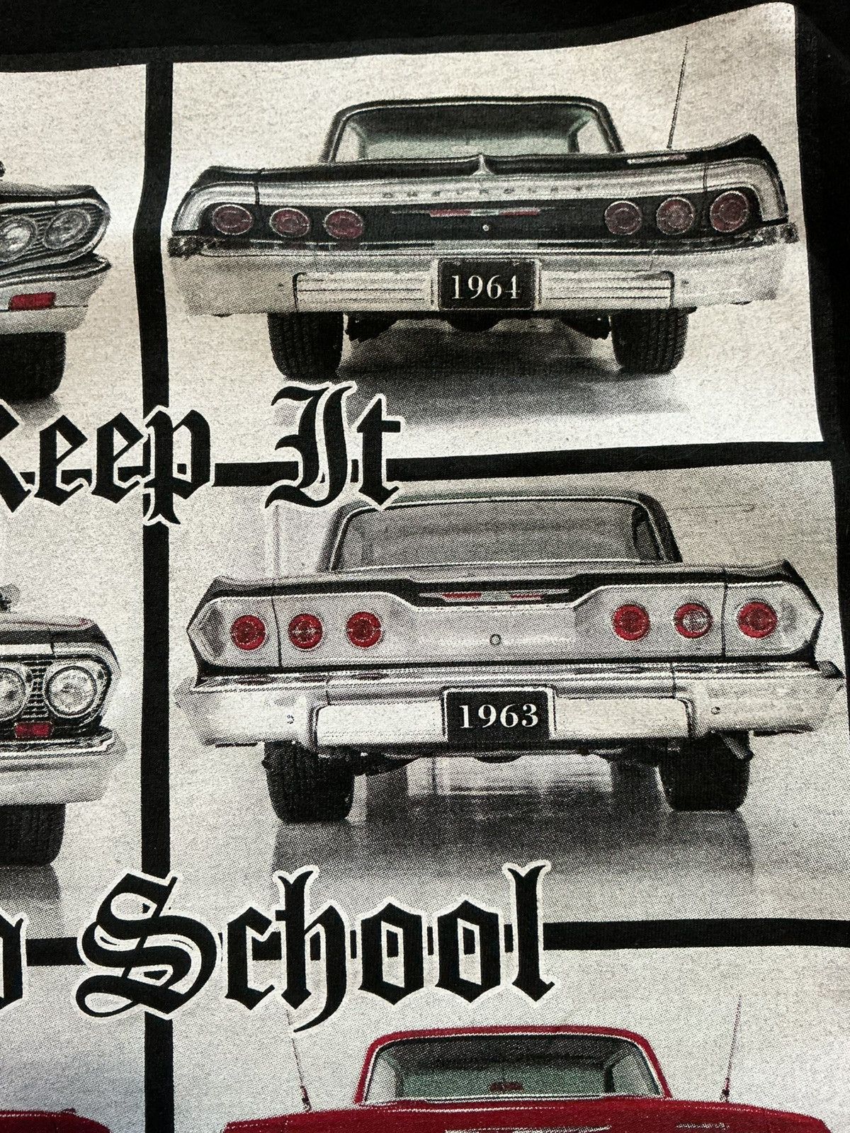 Other Chevy Impala Keep It Old School Slow Lowrider Cars T-Shirt Size US L / EU 52-54 / 3 - 8 Thumbnail