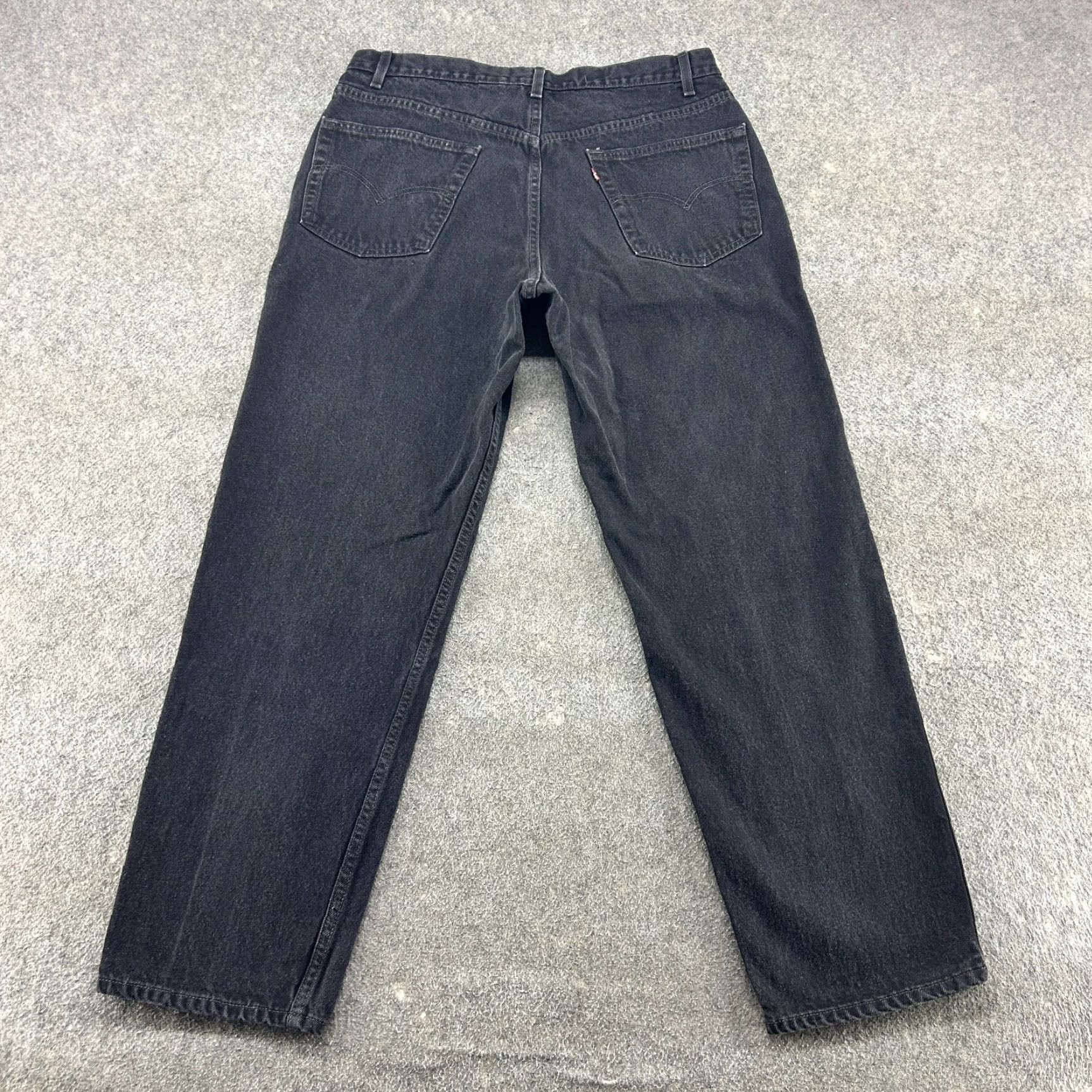 Levi's VINTAGE Levi's 550 Jeans Mens 40x32 Black Dark Wash Cotton USA Relaxed Straight 5-Pocket 90s Mens Jeans Size US 40 / EU 56 - 4 Thumbnail