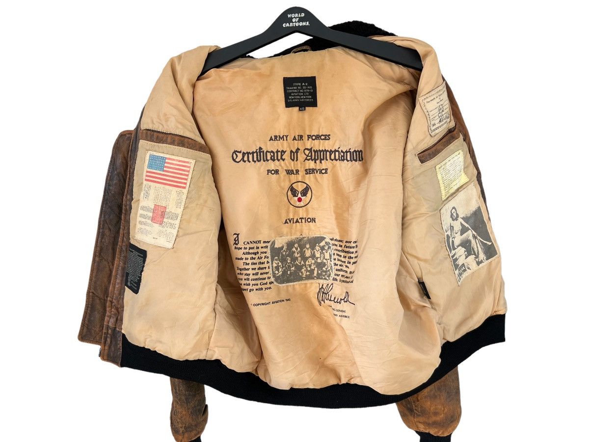 Avirex Archive 80s Avirex A-2 Distress Patina Leather Flight Jacket Size US S / EU 44-46 / 1 - 20 Thumbnail