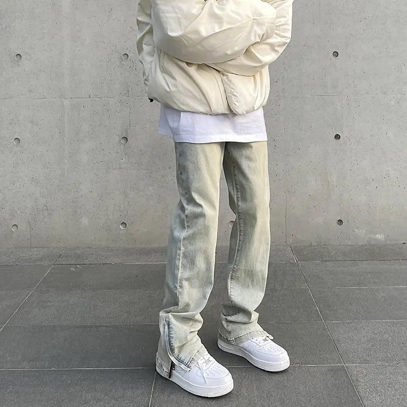 Japanese Brand × Vintage Streetwear retro y2k jeans distressed plain trousers 90’s Size US 30 / EU 46 - 1 Thumbnail