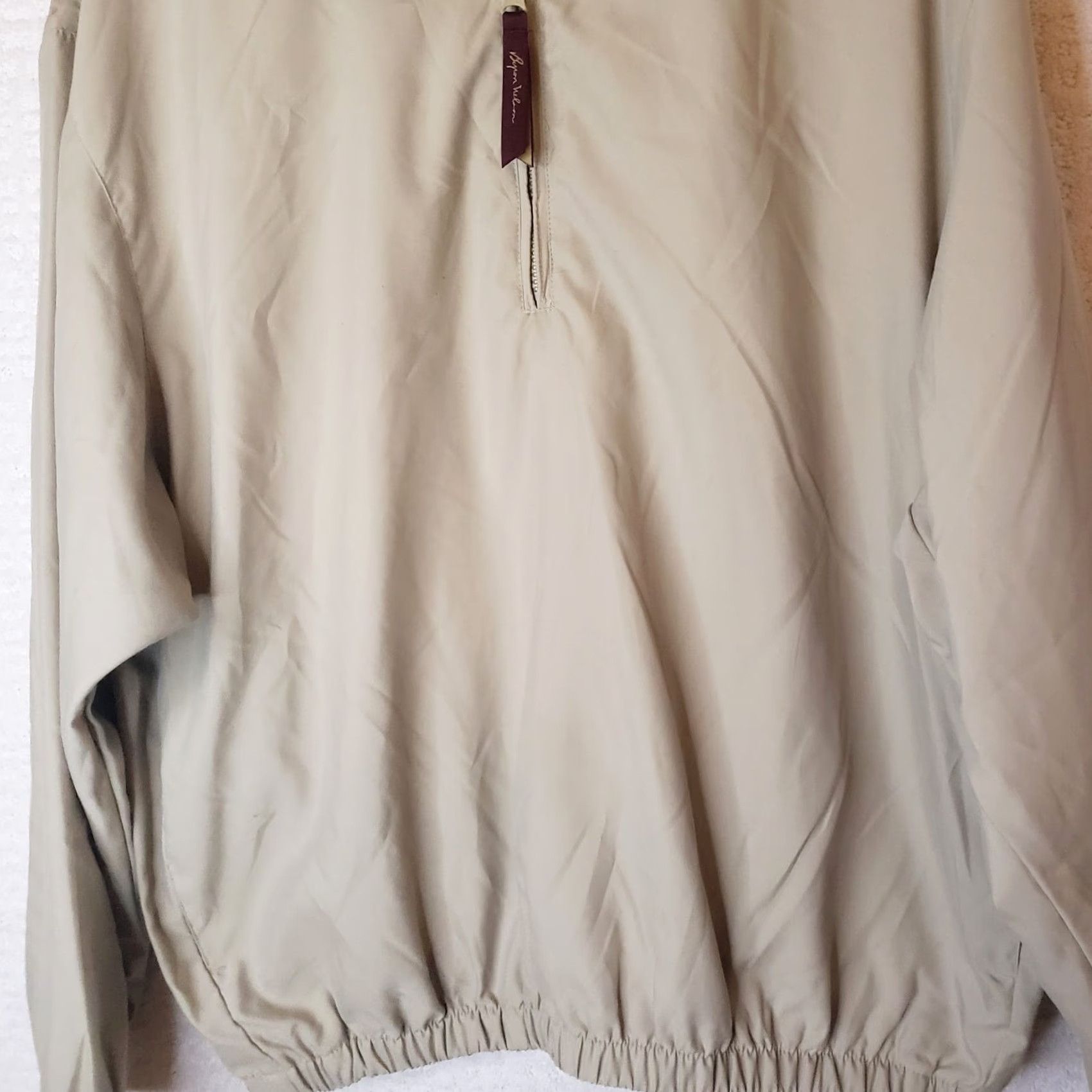 Vintage Byron Nelson 11 Straight Wind Shirt Jacket Mens L Khaki 1/4 Zip Pullover Windbreaker Size US L / EU 52-54 / 3 - 3 Thumbnail