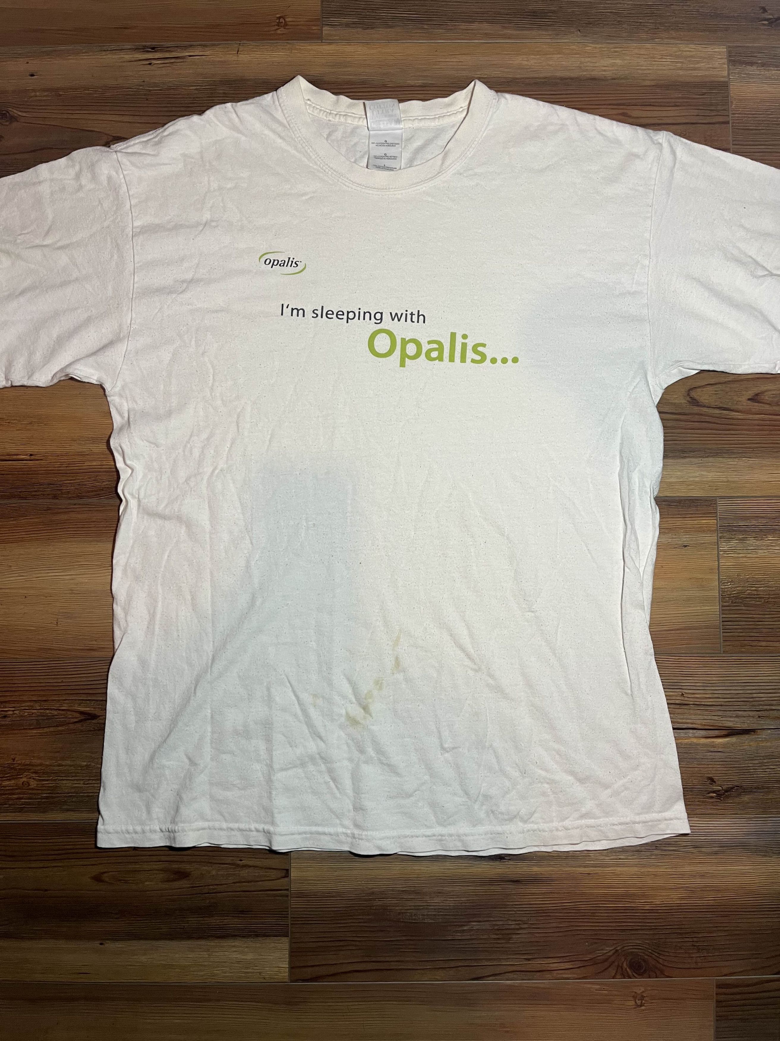 Microsoft × Vintage Y2K Parody I'm Sleeping With Opalis Shirt Size US L / EU 52-54 / 3 - 3 Thumbnail