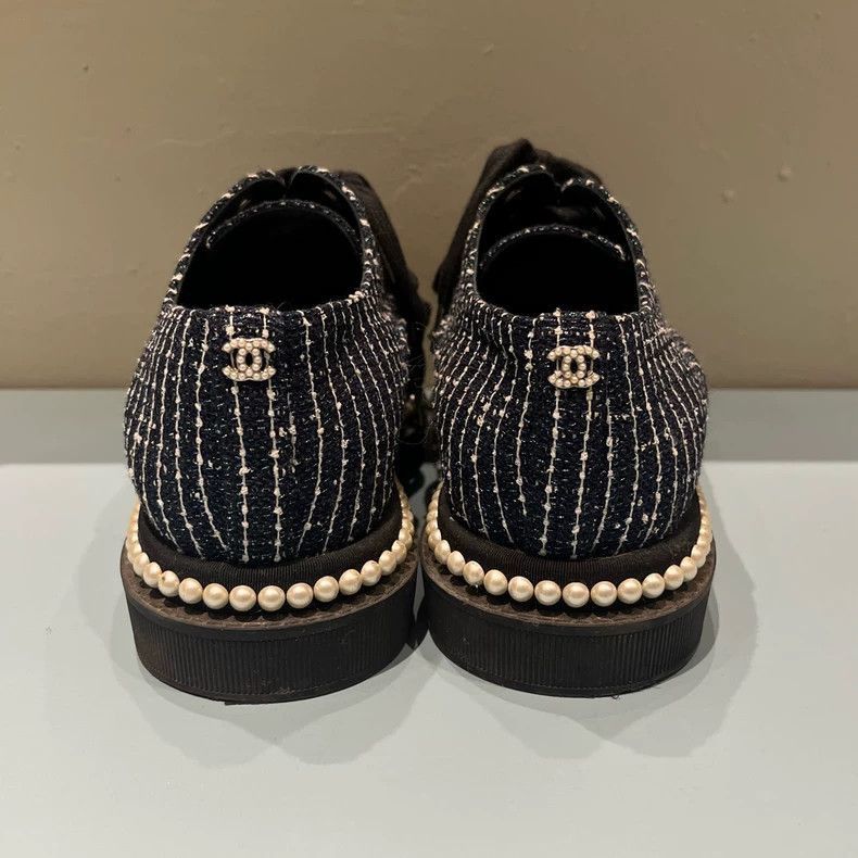 Chanel Chanel Black Fashion Sneakers with Ribbon Laces -2505 Size US 5.5 / EU 38 - 4 Thumbnail