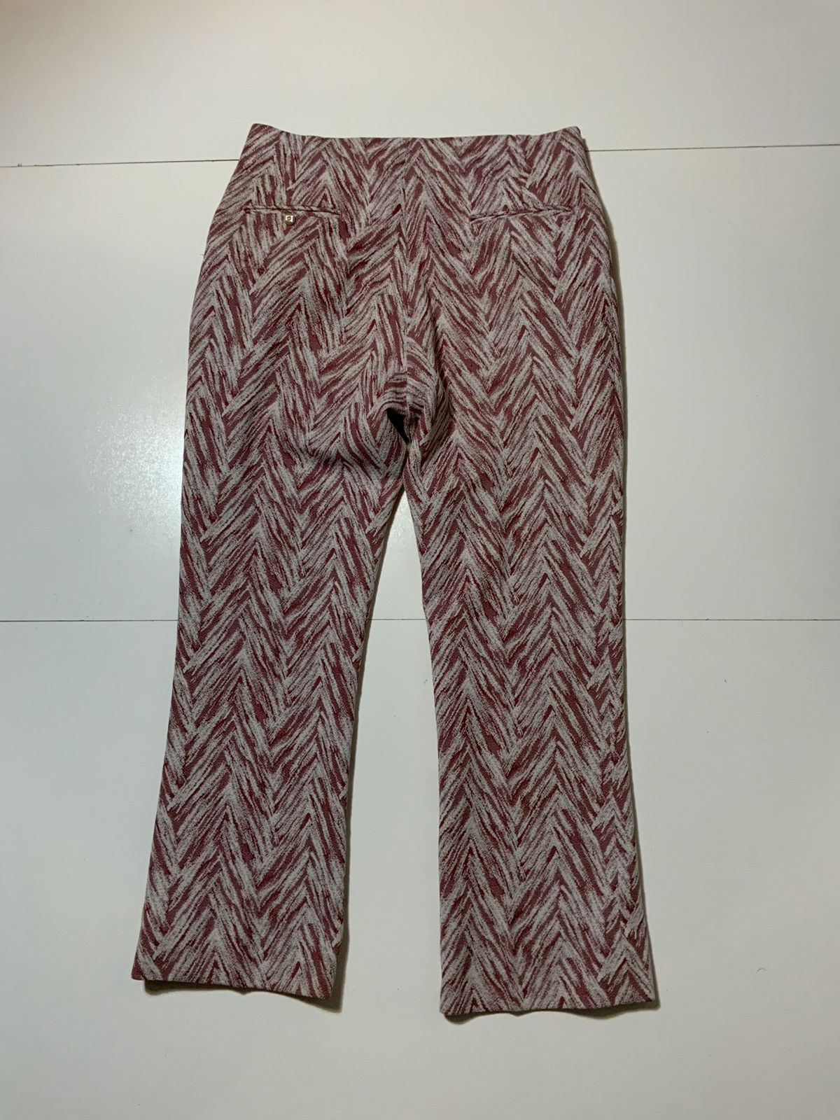Vintage Vintage 60s 70s Textured Polyester AOP Flare Leisure Pants Size US 36 / EU 52 - 3 Thumbnail