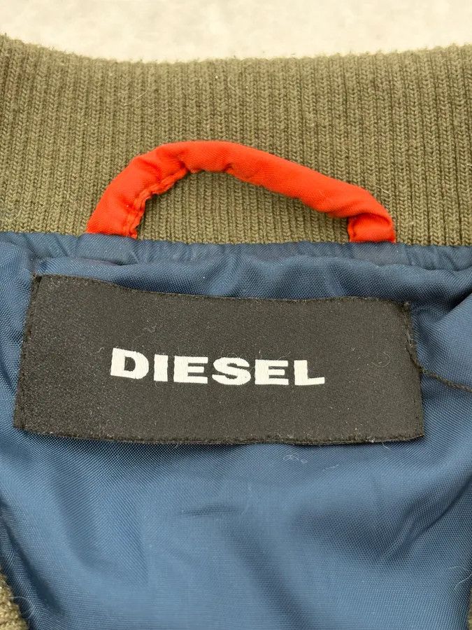 Diesel 2000s Diesel Khaki Deconstructed Puffer Bomber Jacket Size US M / EU 48-50 / 2 - 10 Thumbnail