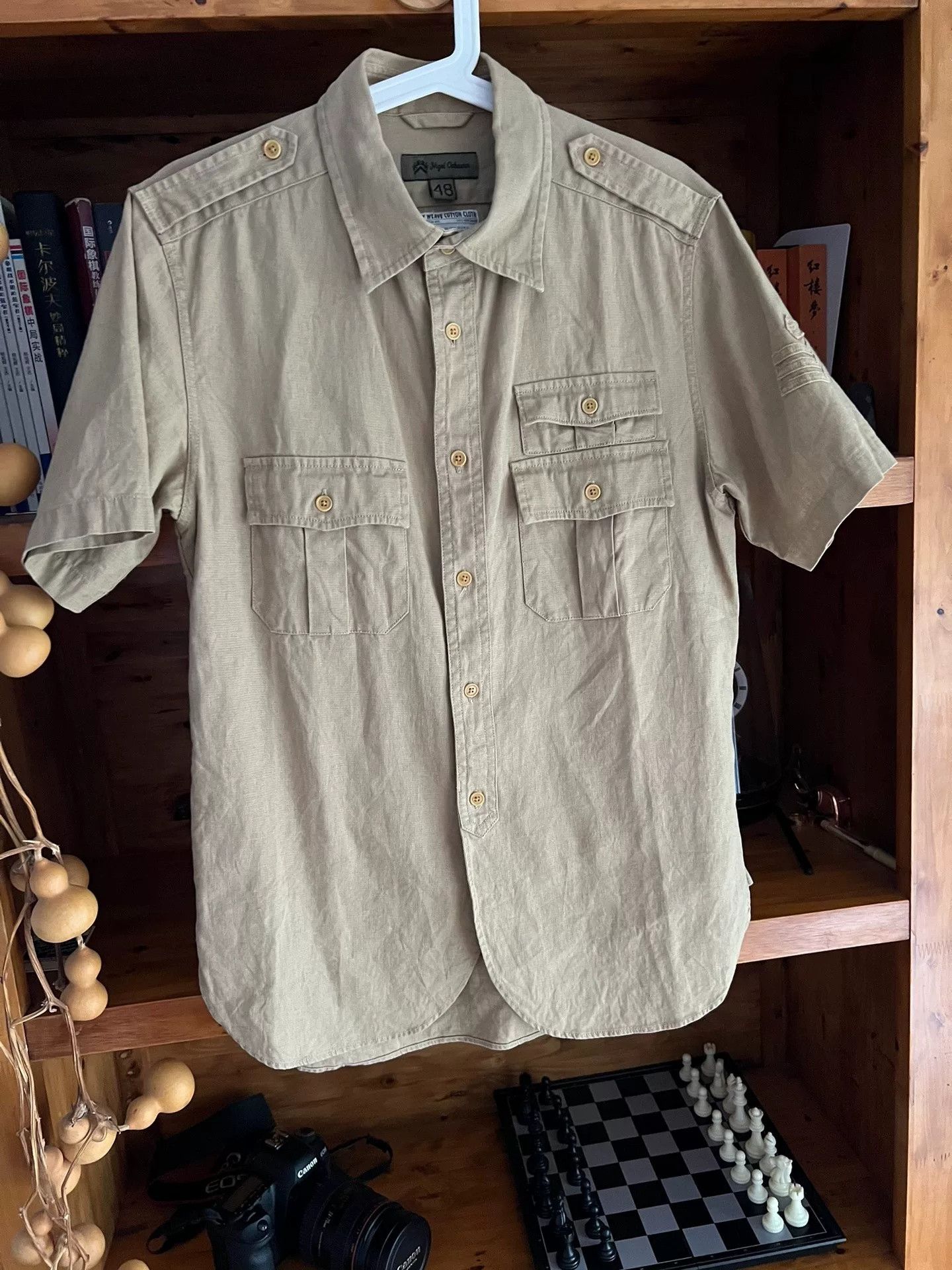 Nigel Cabourn Nigel Cabourn Jungle Short Sleeve Work Shirt Size US M / EU 48-50 / 2 - 2 Thumbnail