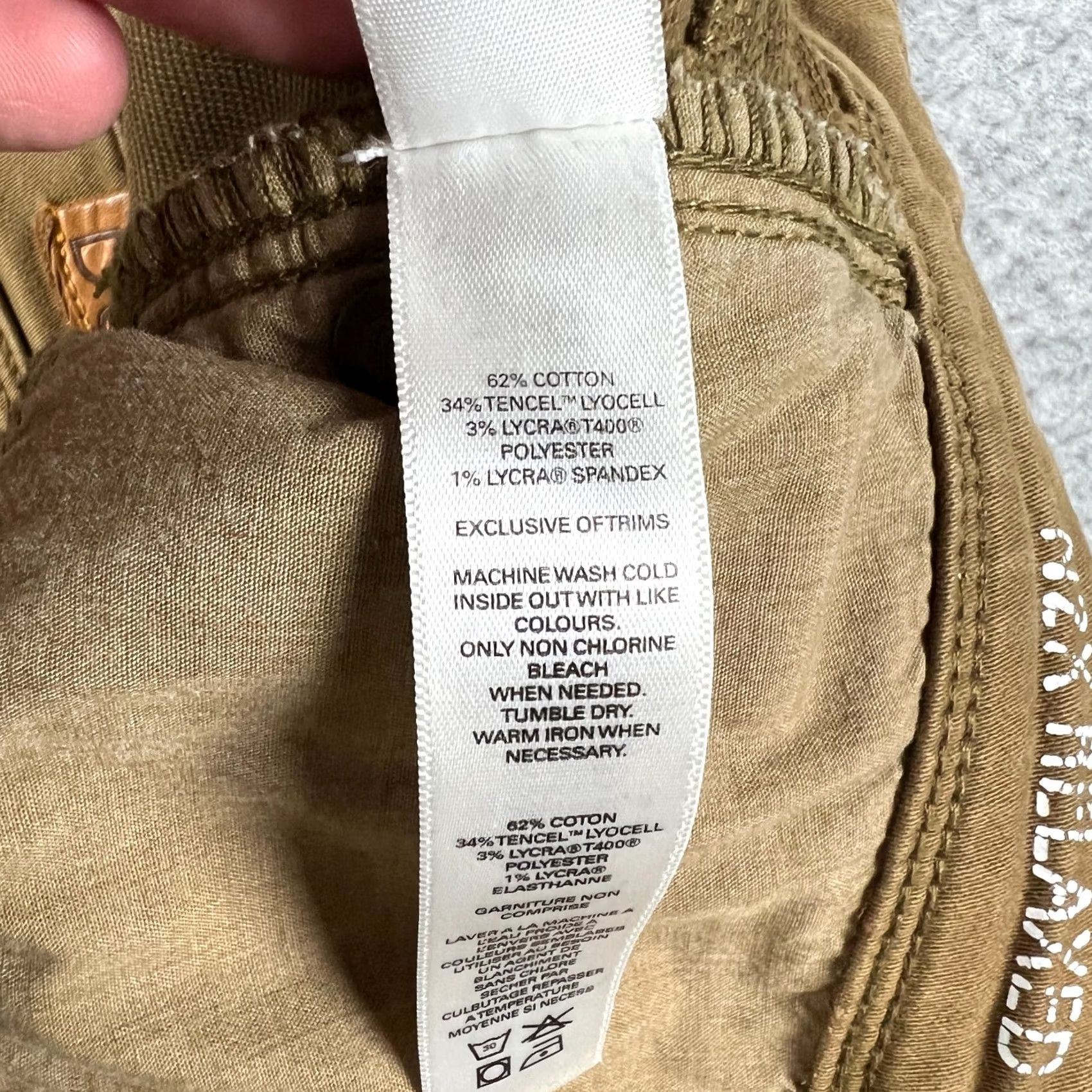DUER DU/ER Mens Beige Chino Pants N2X Slim Fit Taper Stretch 38x32 Casual Workwear Comfort Size US 38 / EU 54 - 4 Thumbnail