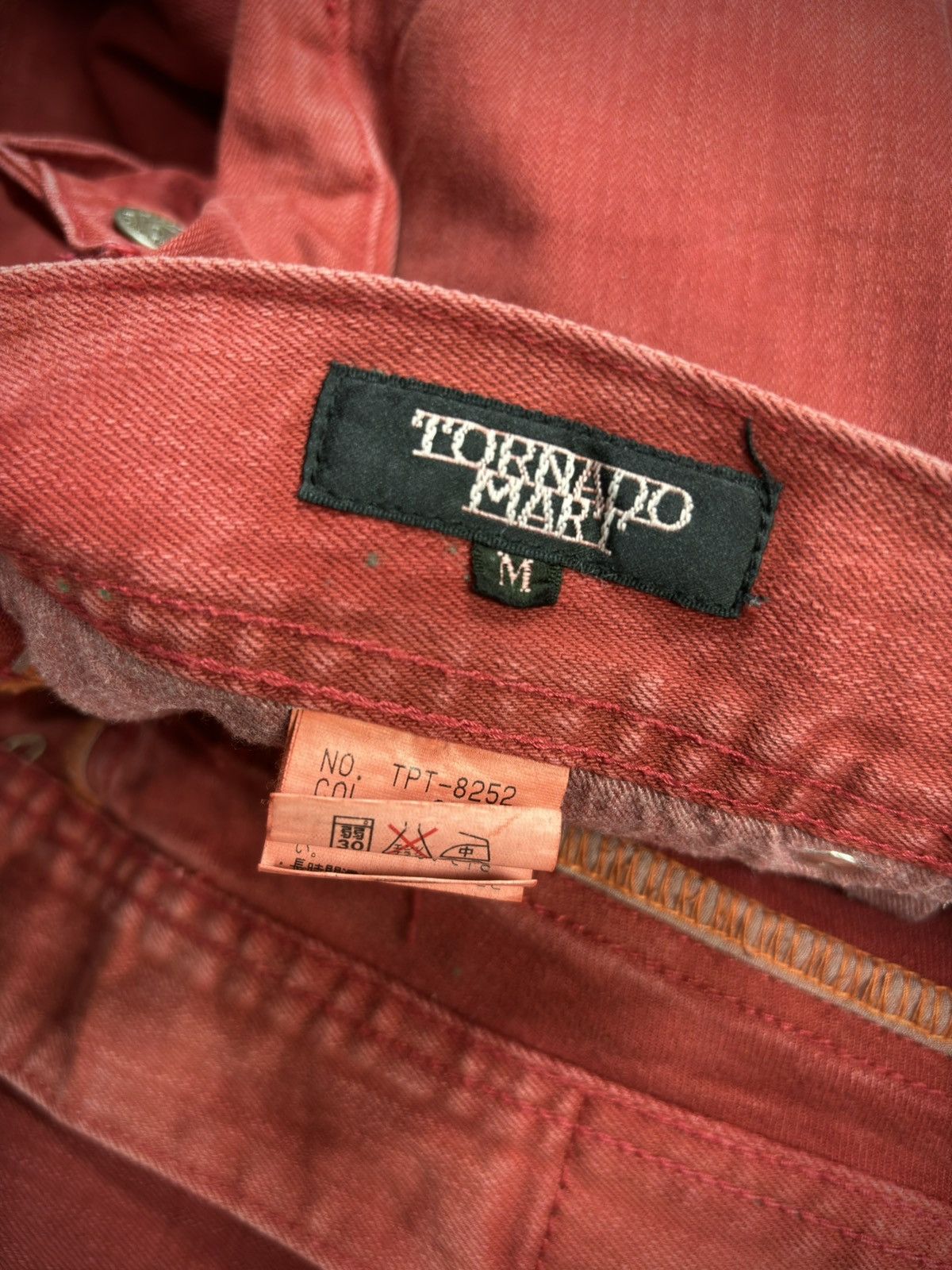 Tornado Mart 2000’s Tornado Mart - Flower Maroon Jeans Size US 30 / EU 46 - 10 Thumbnail