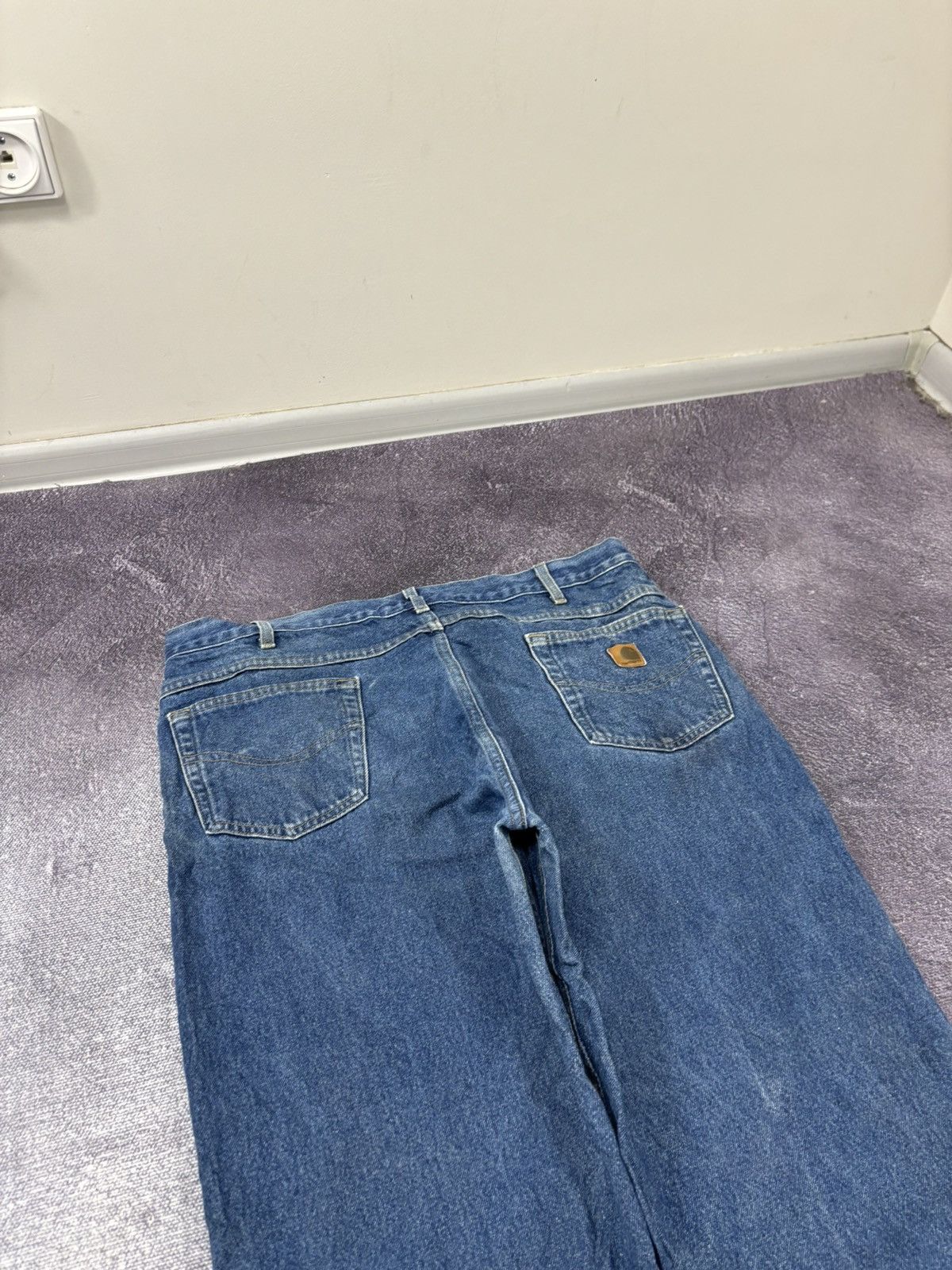 Carhartt Vintage 90s Carhartt USA Work Blue Denim Skate Baggy Jeans Size US 40 / EU 56 - 5 Thumbnail