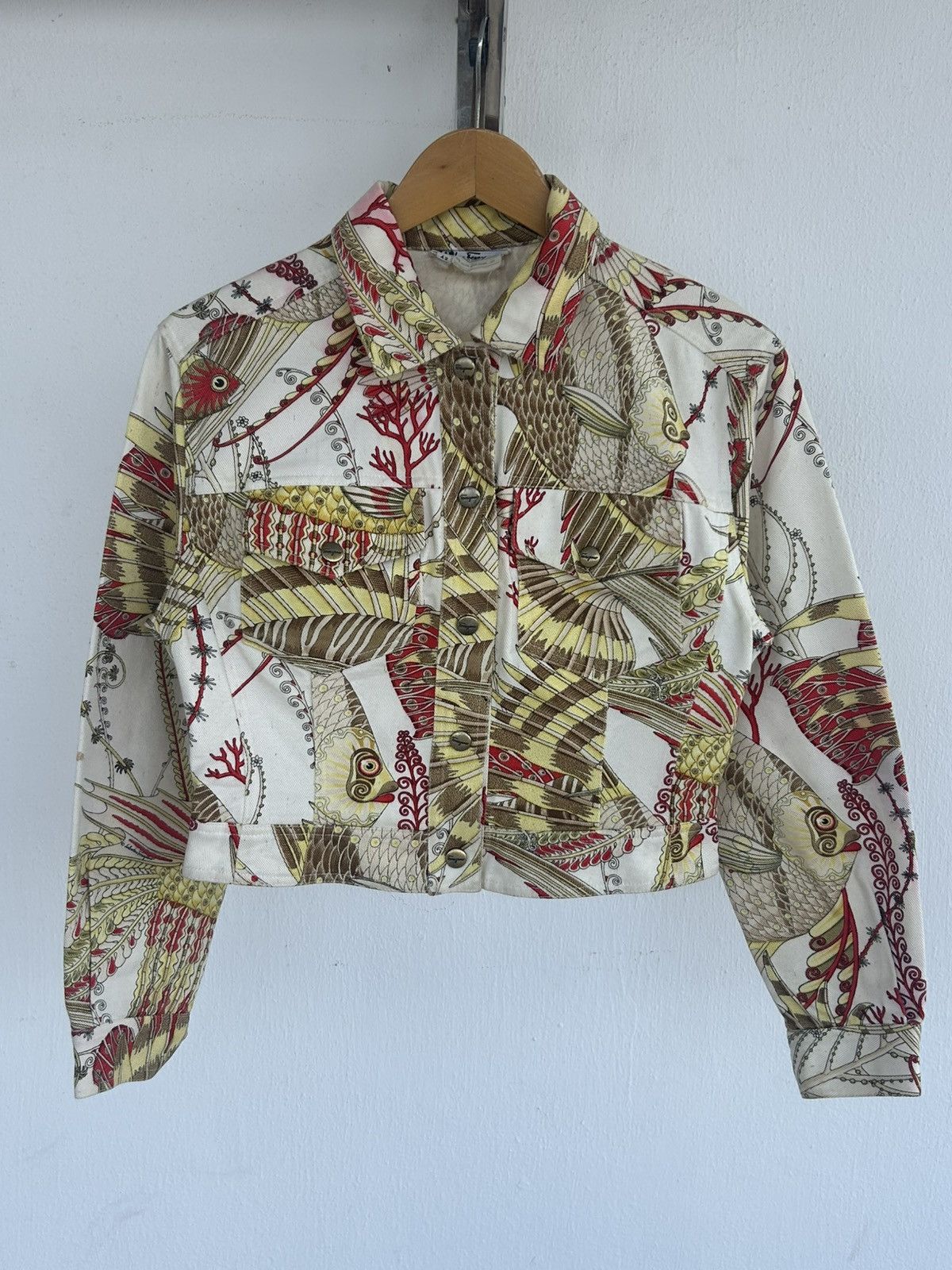 Salvatore Ferragamo Salvatore Ferragamo Koi Fish Woman Collar Jacket Size S / US 4 / IT 40 - 1 Thumbnail