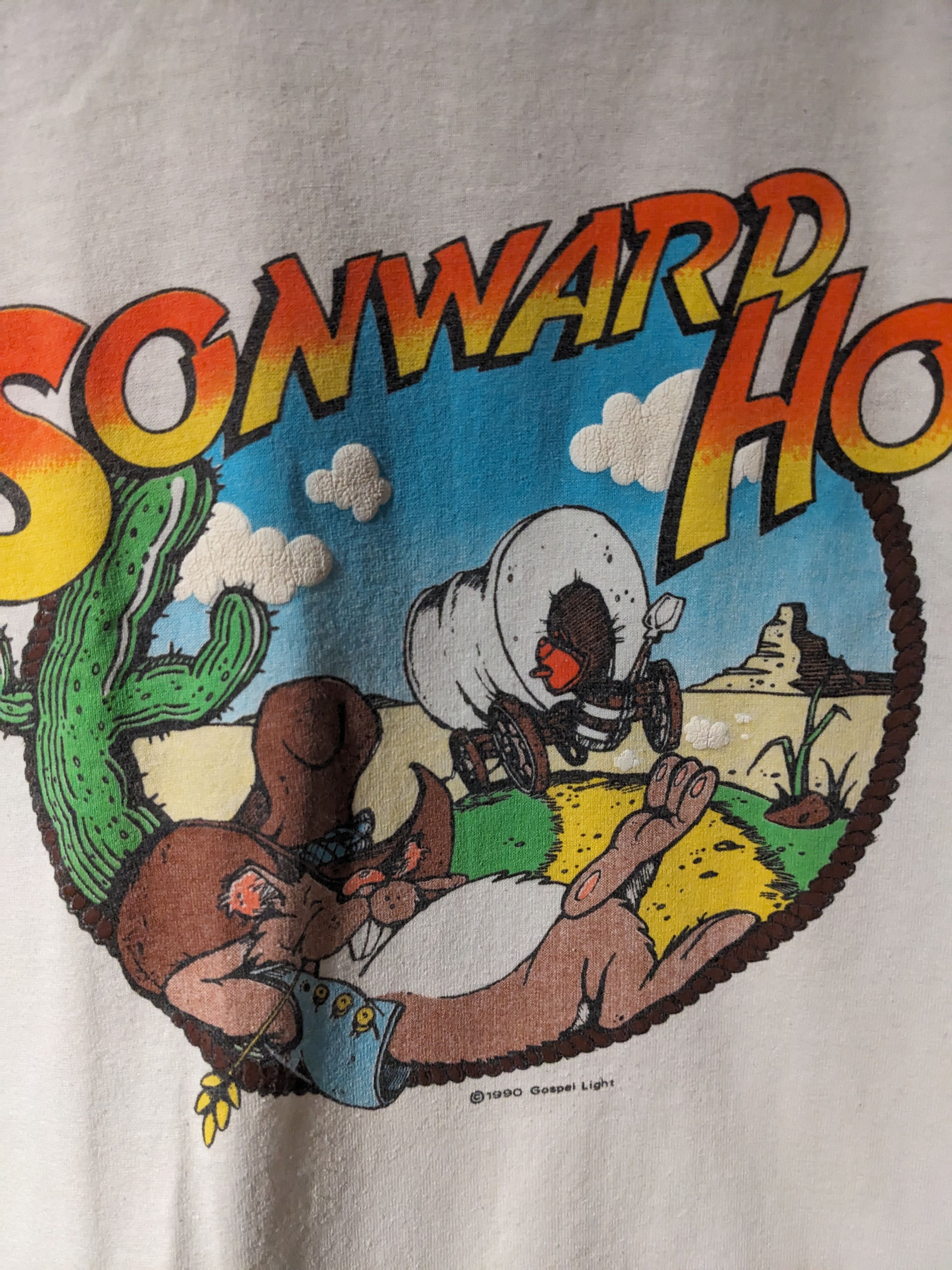 Vintage Vintage 90s Sonward Ho Jesus Religion YOUTH Large T-Shirt Size US L / EU 52-54 / 3 - 2 Thumbnail