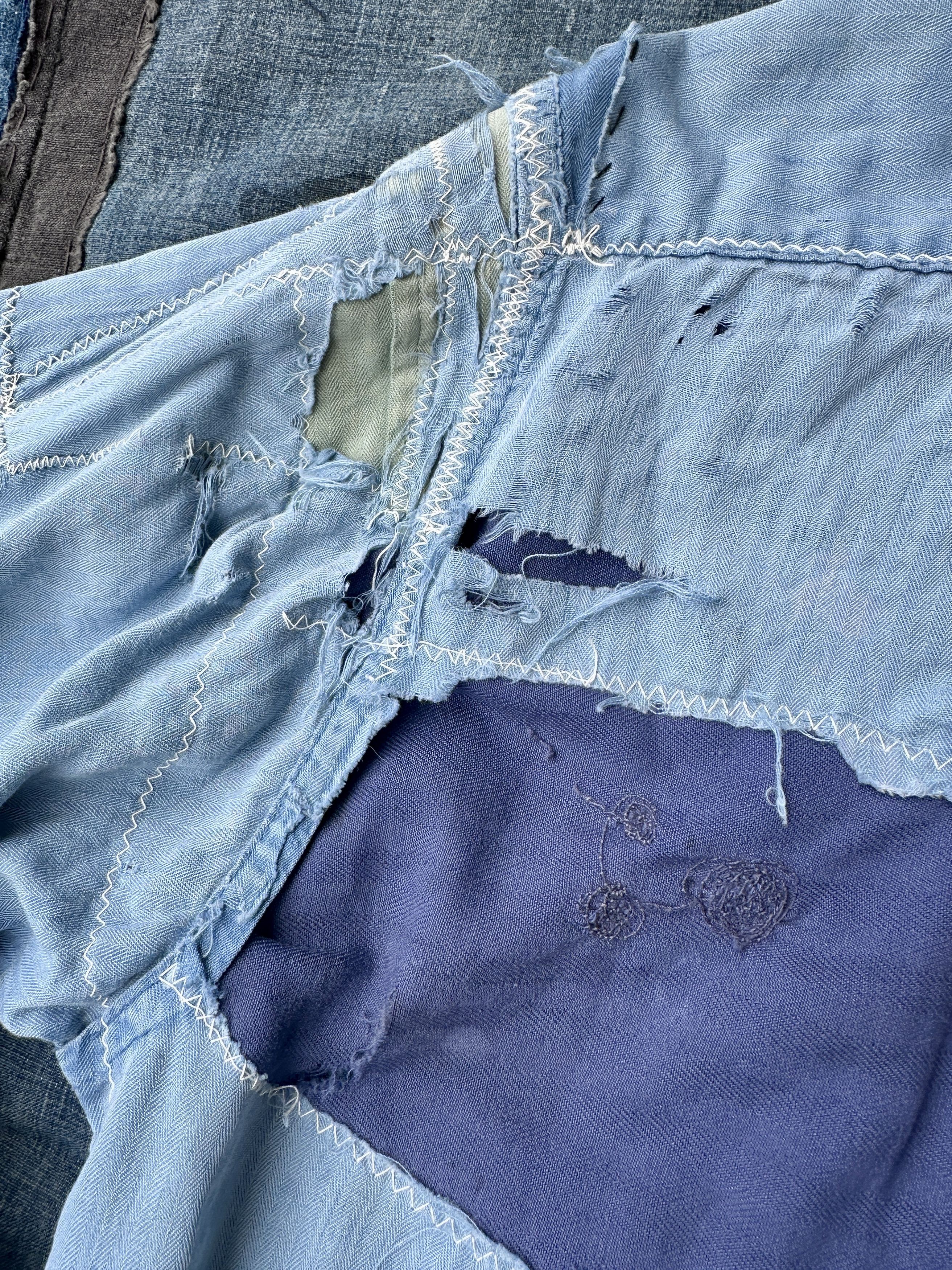 Vintage 40s-50s Herringbone HBT Boro zombie trashed Twill painter Size US M / EU 48-50 / 2 - 9 Thumbnail