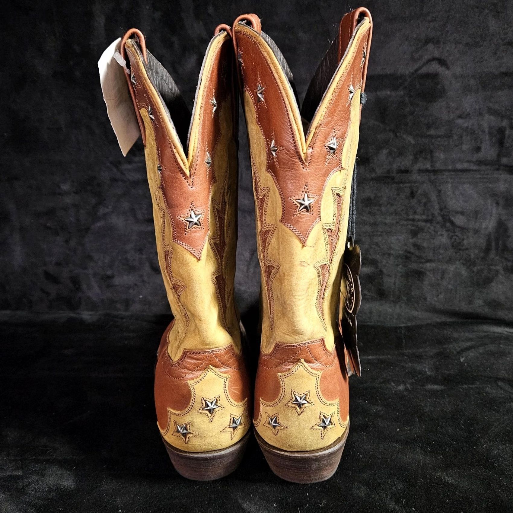CO Liberty Boot Co Boots Womens Paola Size Brown Star Stud Western FA009B Size US 6 / IT 36 - 4 Thumbnail