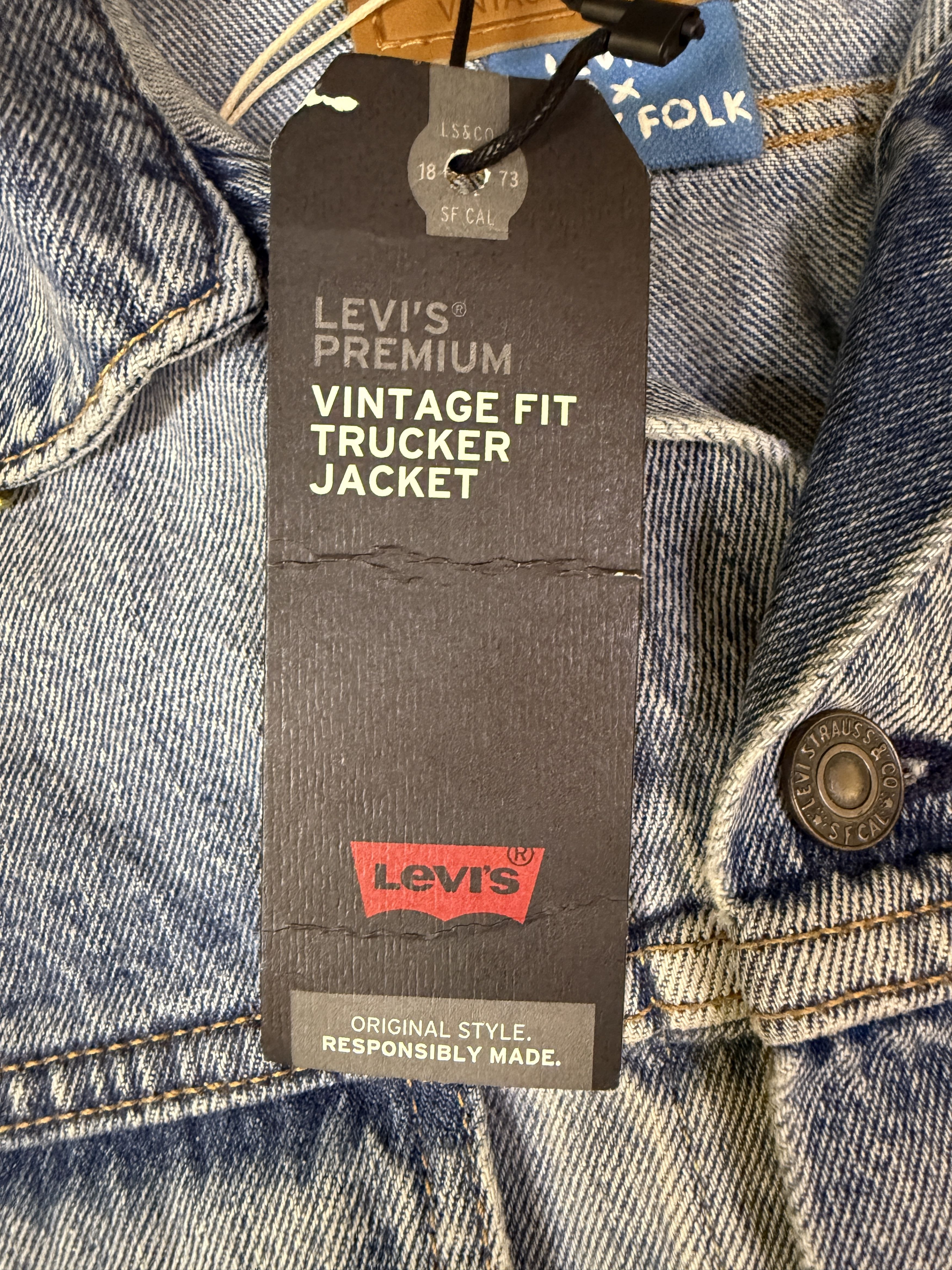 Levi's Levi's x Lucy Folk Denim Trucker Jacket Size US M / EU 48-50 / 2 - 10 Thumbnail