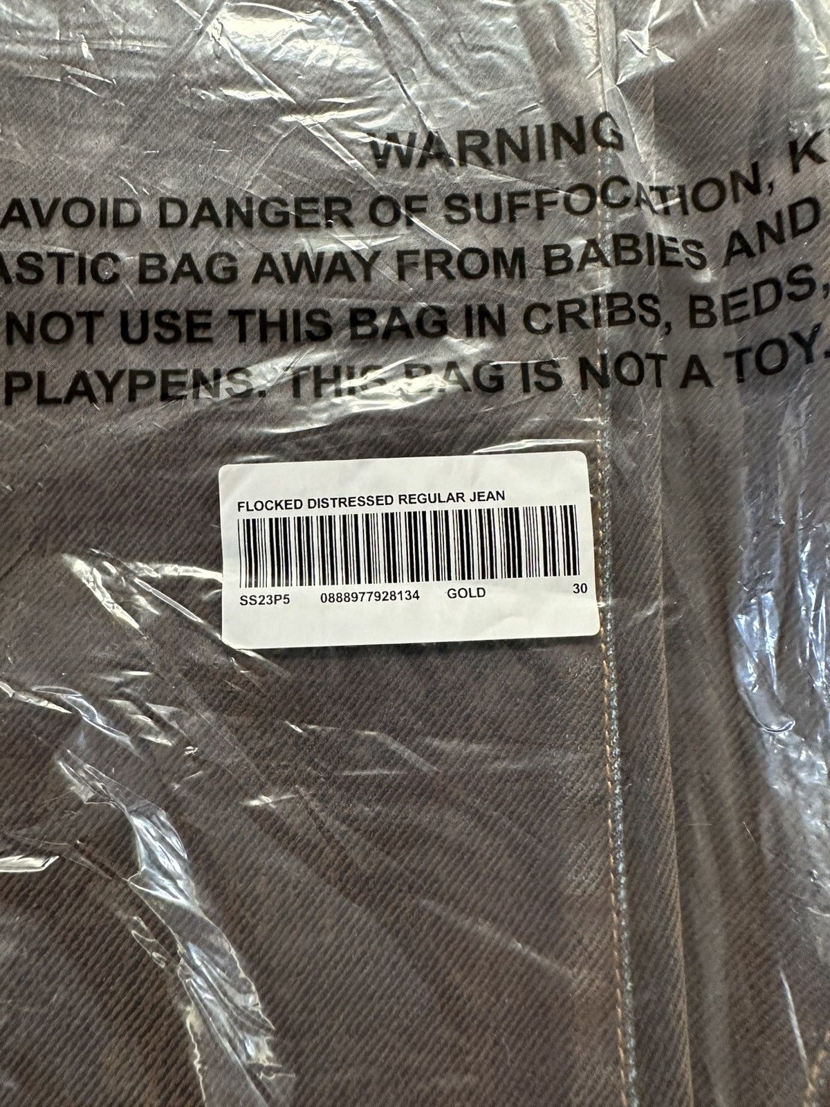 Supreme Flocked Distressed Regular Jean Size US 30 / EU 46 - 3 Thumbnail