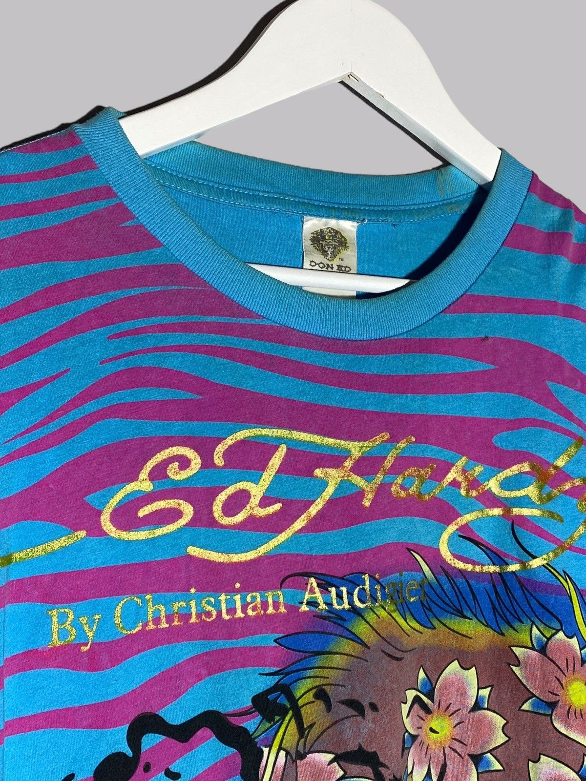 Japanese Brand × Vintage Vintage Ed Hardy Christian Audigier Overprint Y2k T-shirt Size US L / EU 52-54 / 3 - 7 Thumbnail