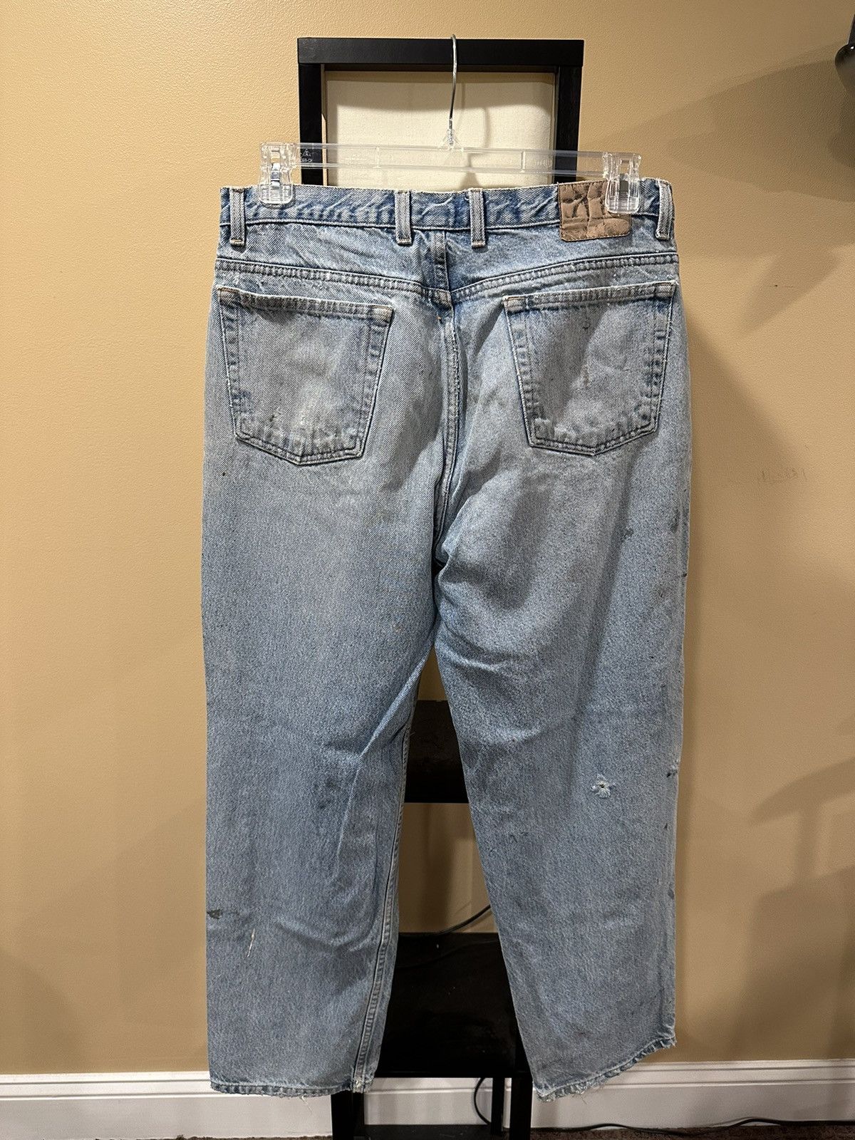 Vintage Vintage Distressed Blowout Thrashed Painter Blue Denim Jeans Size US 36 / EU 52 - 4 Thumbnail