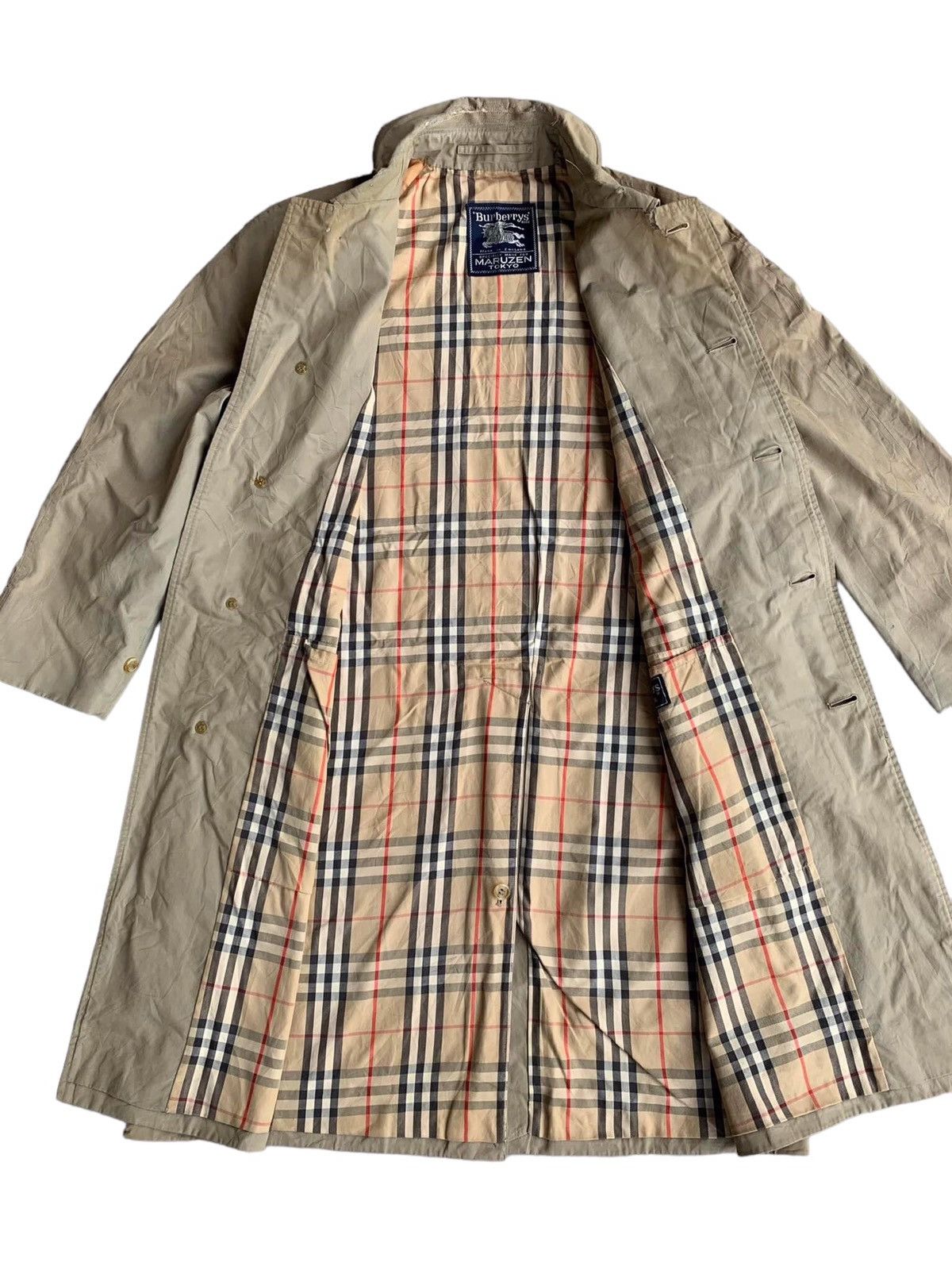 Burberry Vintage Burberry Nova Check Trench Jacket Size US L / EU 52-54 / 3 - 1 Thumbnail